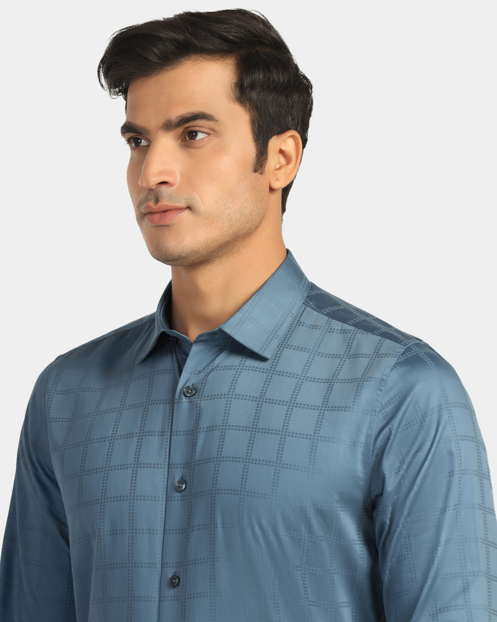 Formal Blue Check Shirt - Rhythm