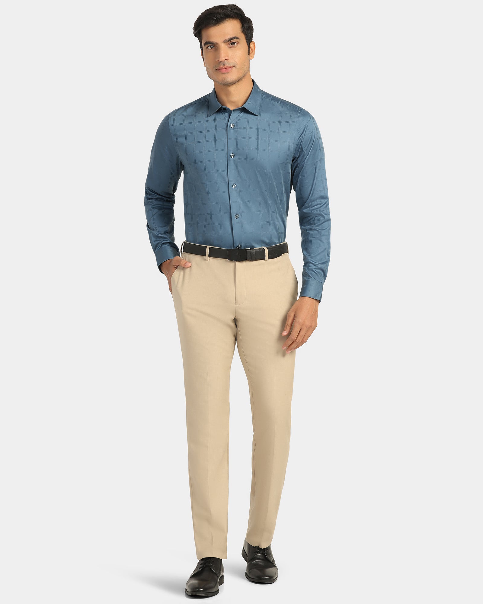 Formal Blue Check Shirt - Rhythm