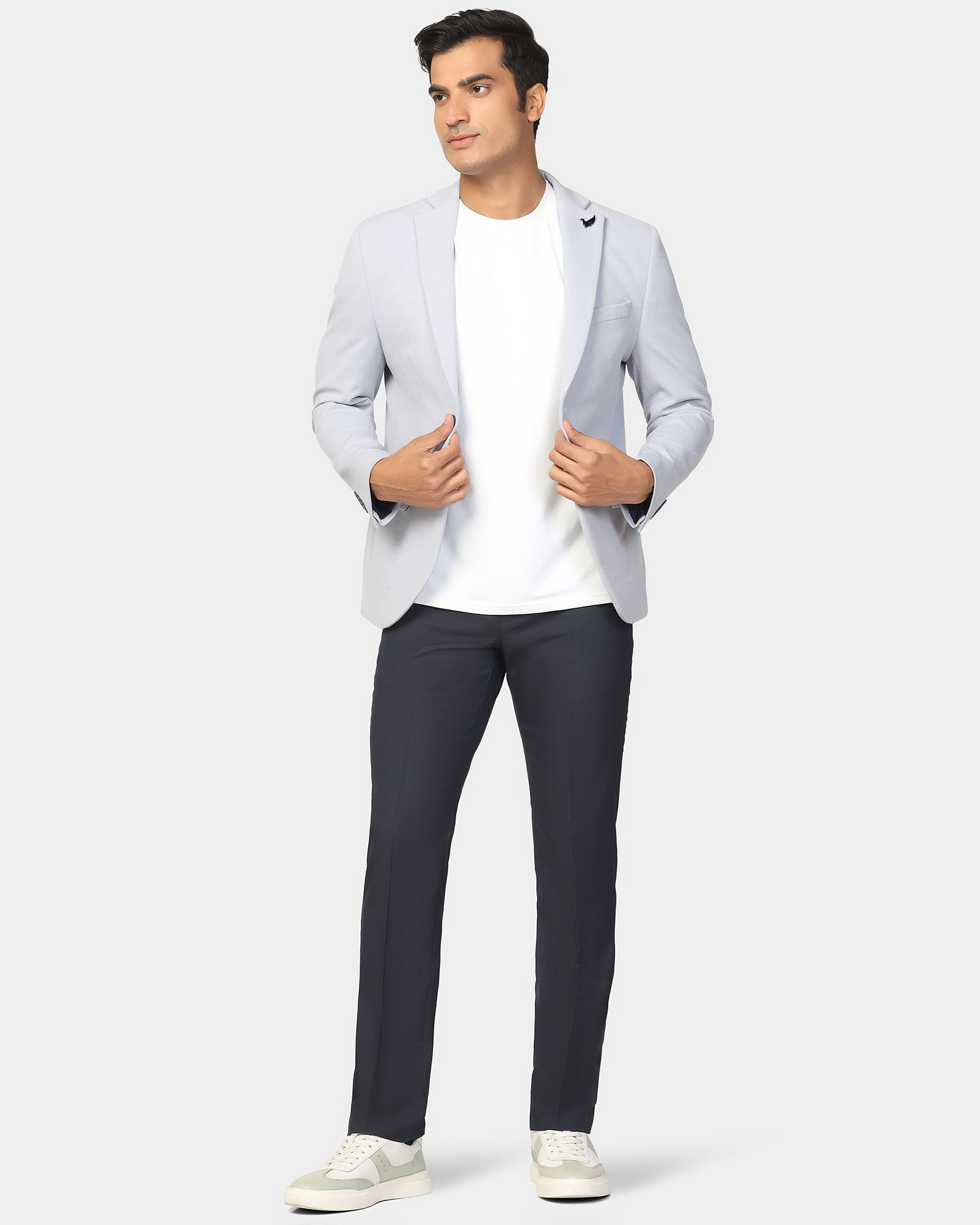 Formal Blue Textured Blazer - Revlon
