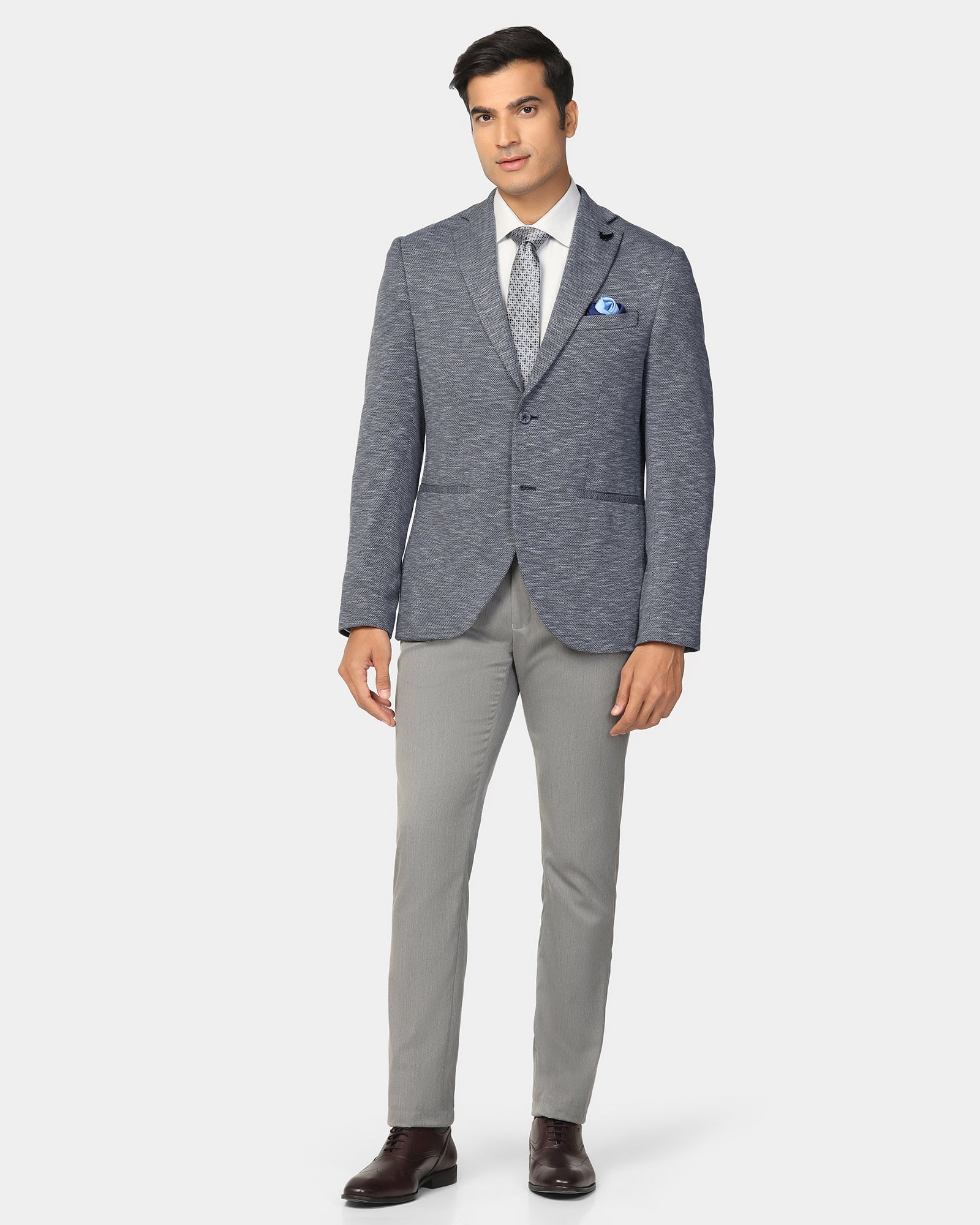 Formal Navy Textured Blazer - Jacobs