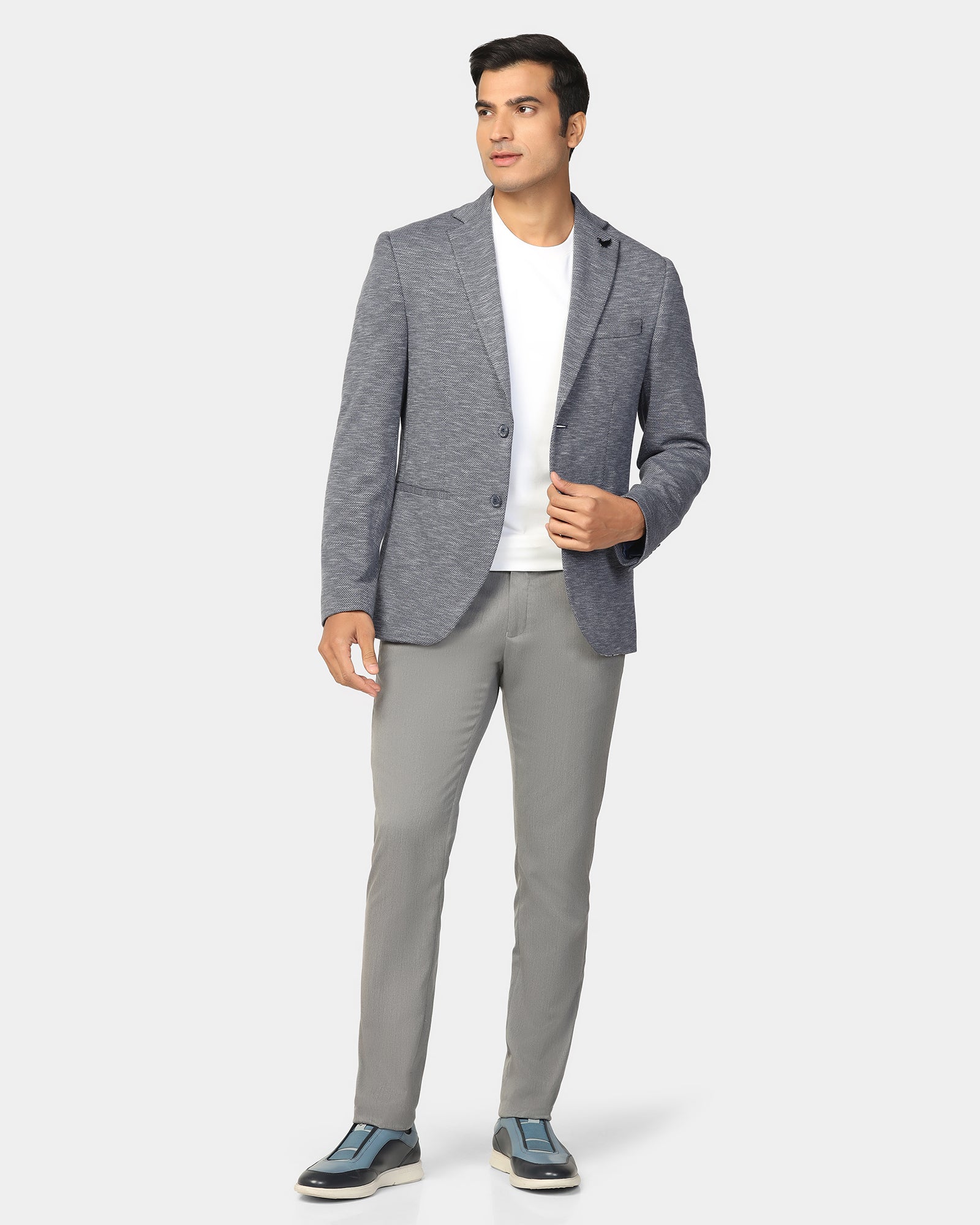 Formal Navy Textured Blazer - Jacobs
