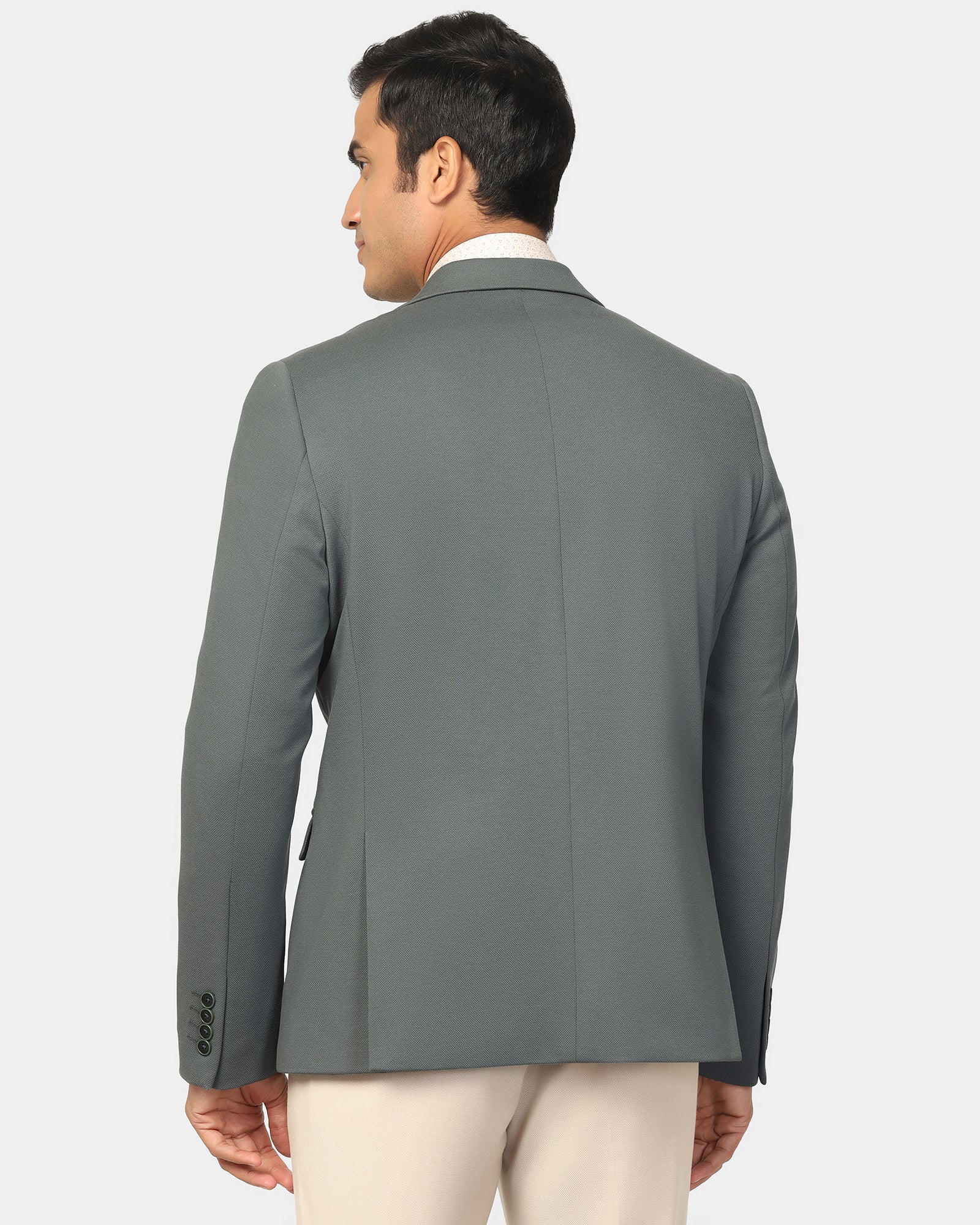 Formal Olive Textured Blazer - Dylan
