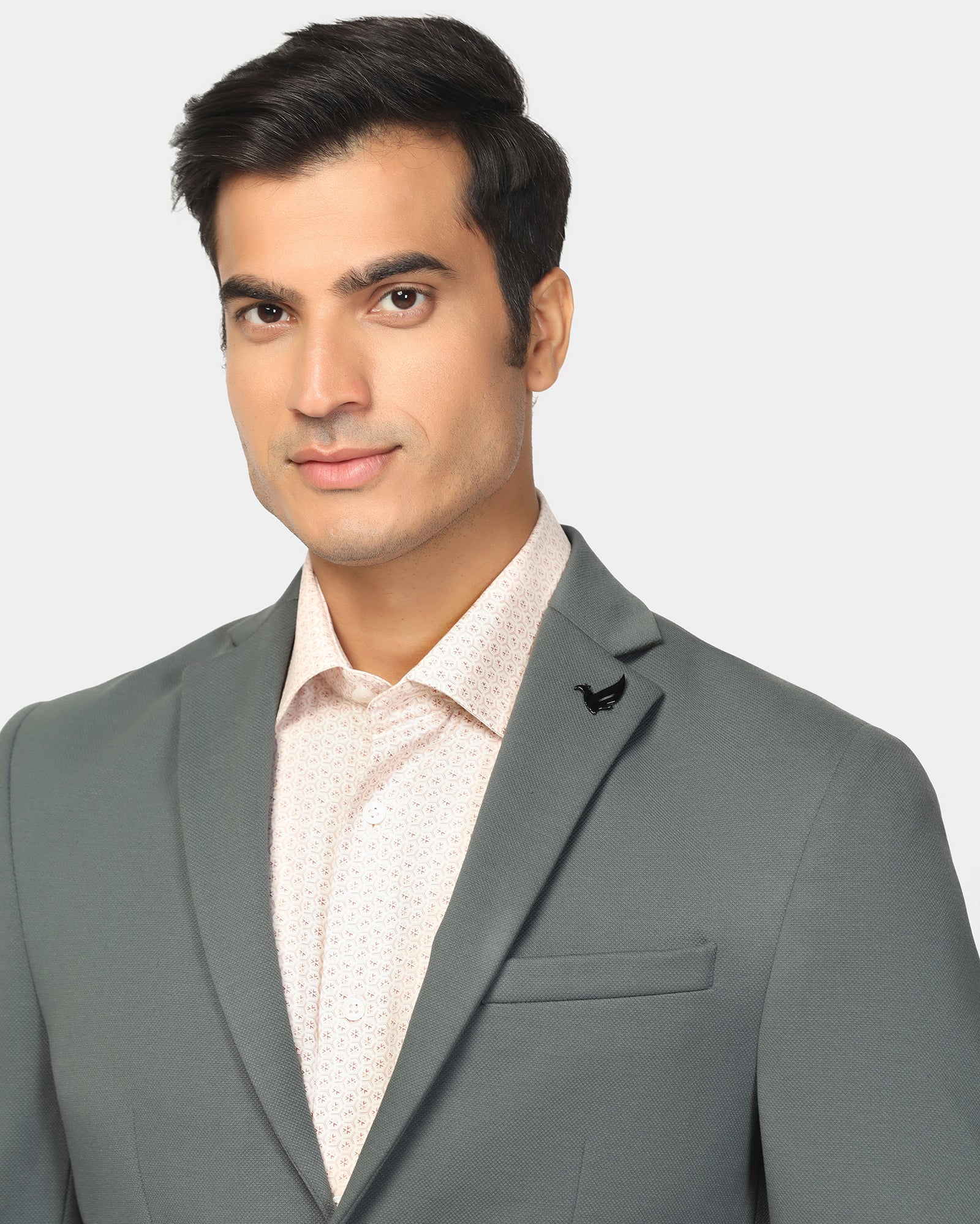 Formal Olive Textured Blazer - Dylan