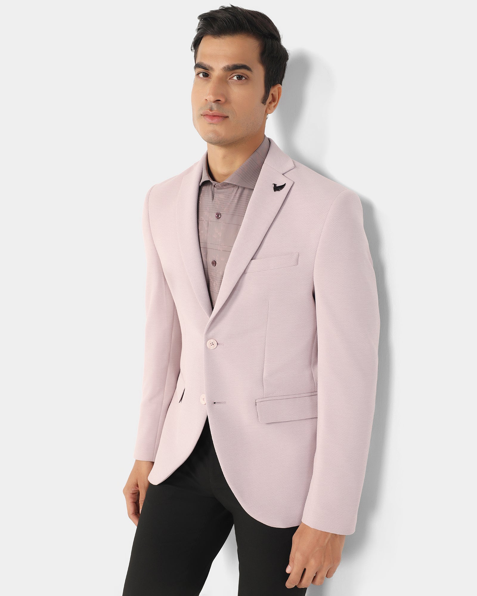 Pink Nuvola Chevron Stretch Cotton Blazer main image 1