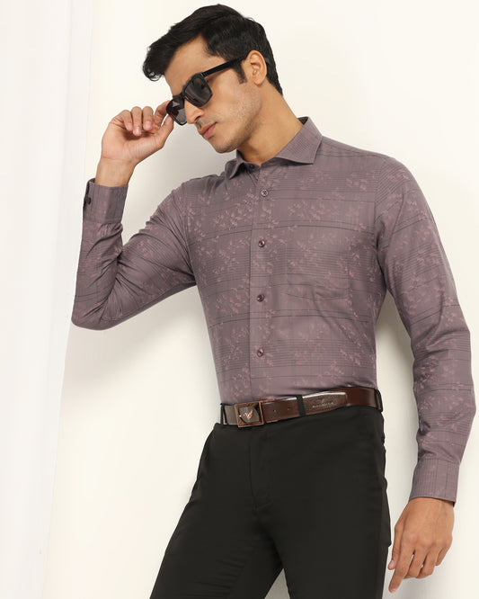 Formal Plum Jacquard Shirt - Switch
