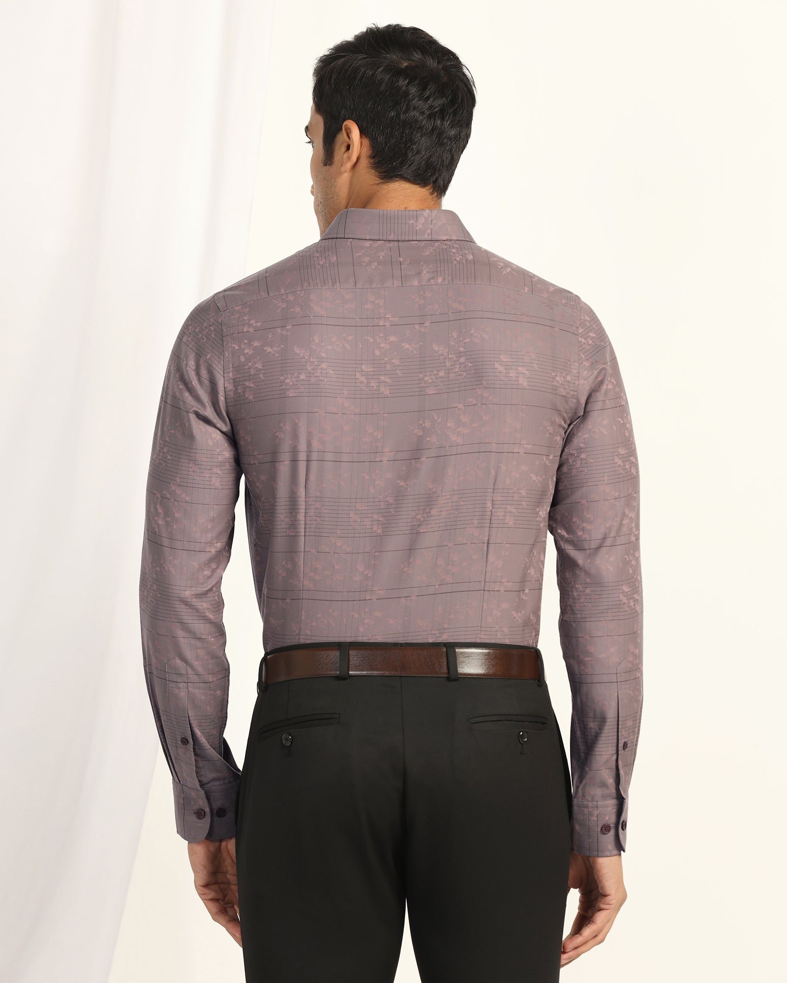 Formal Plum Jacquard Shirt - Switch