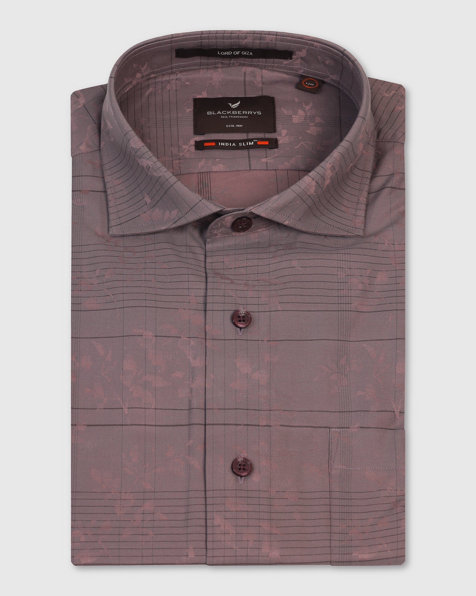 Formal Plum Jacquard Shirt - Switch