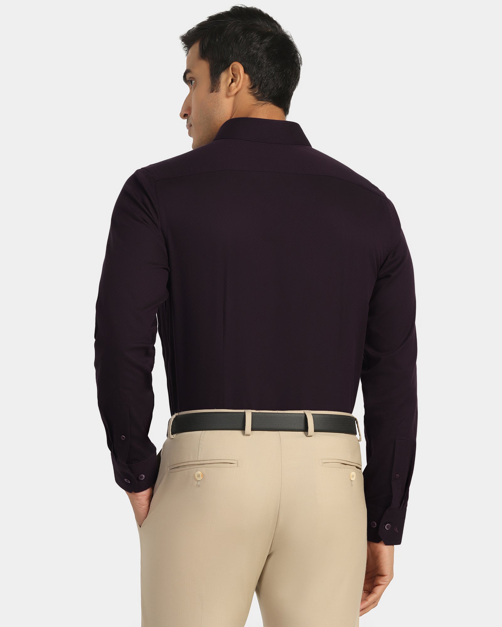 Formal Wine Textured Shirt - Brake