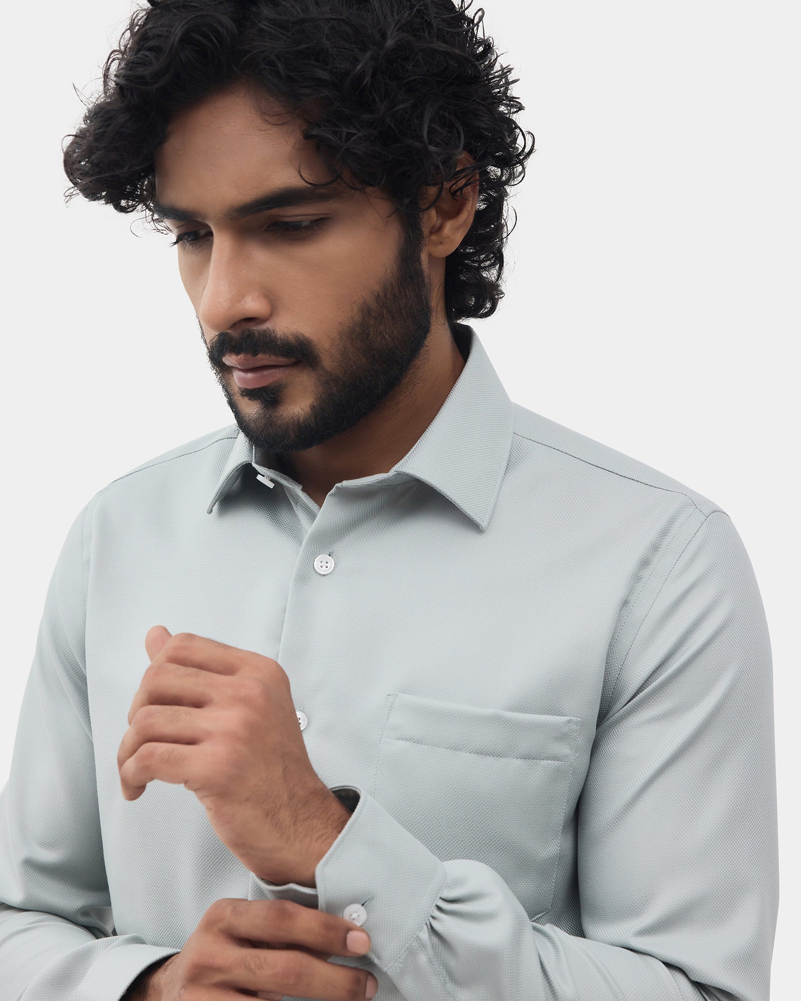 Green Textured Shirt - Claron