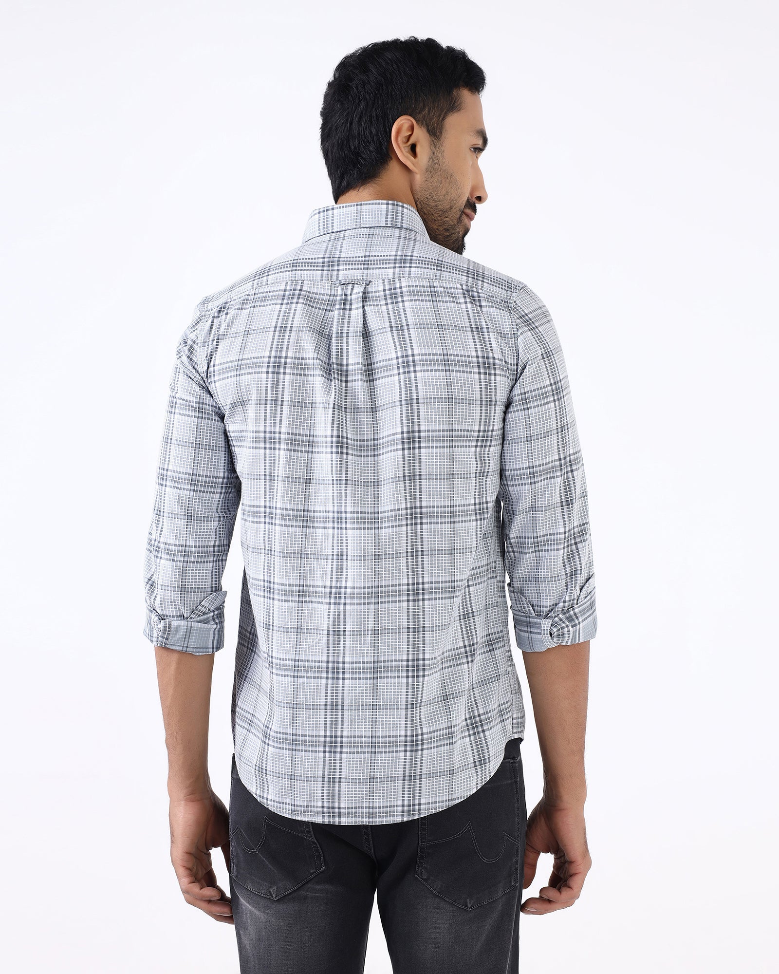 Grey Check Shirt - Farlen