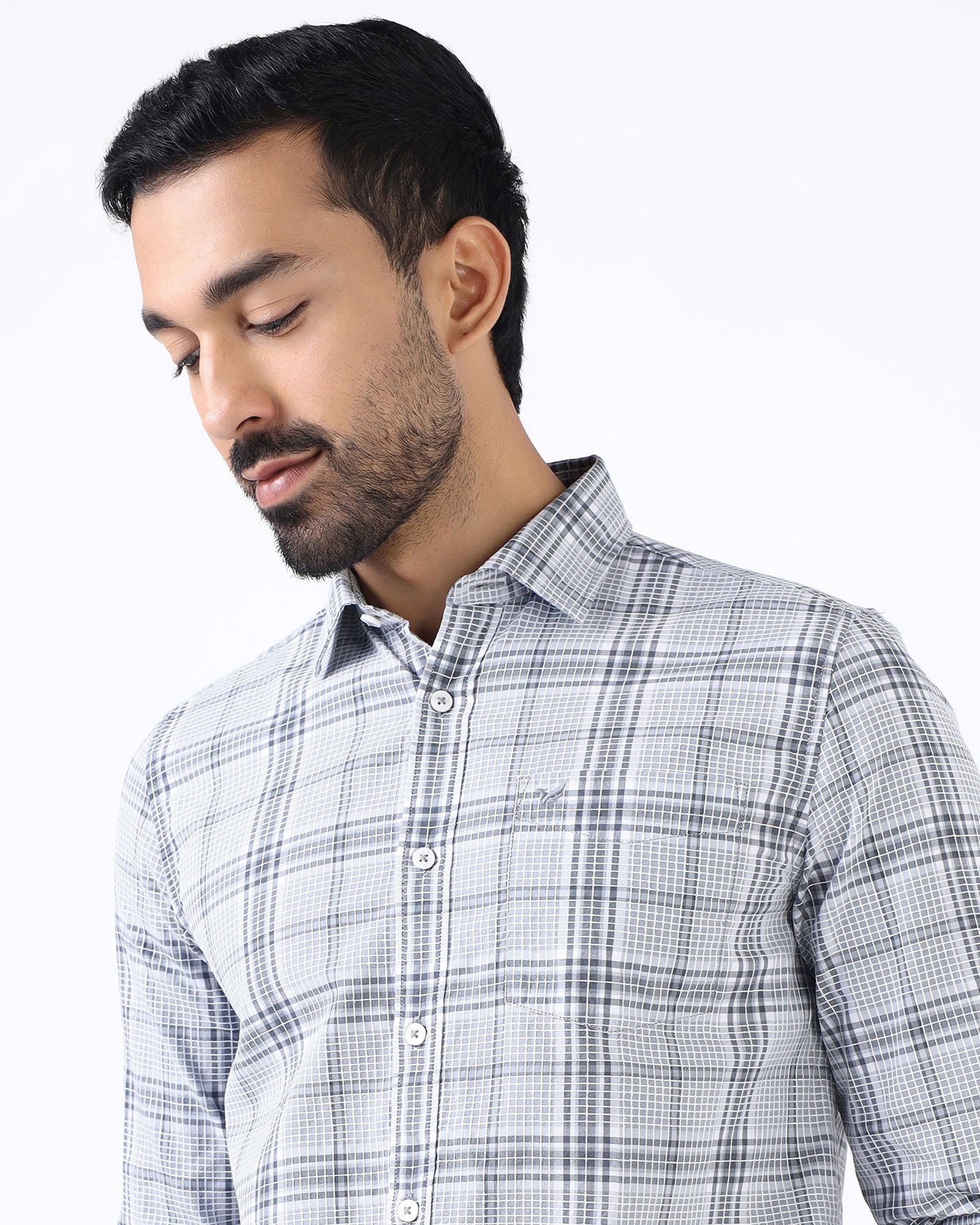 Grey Check Shirt - Farlen