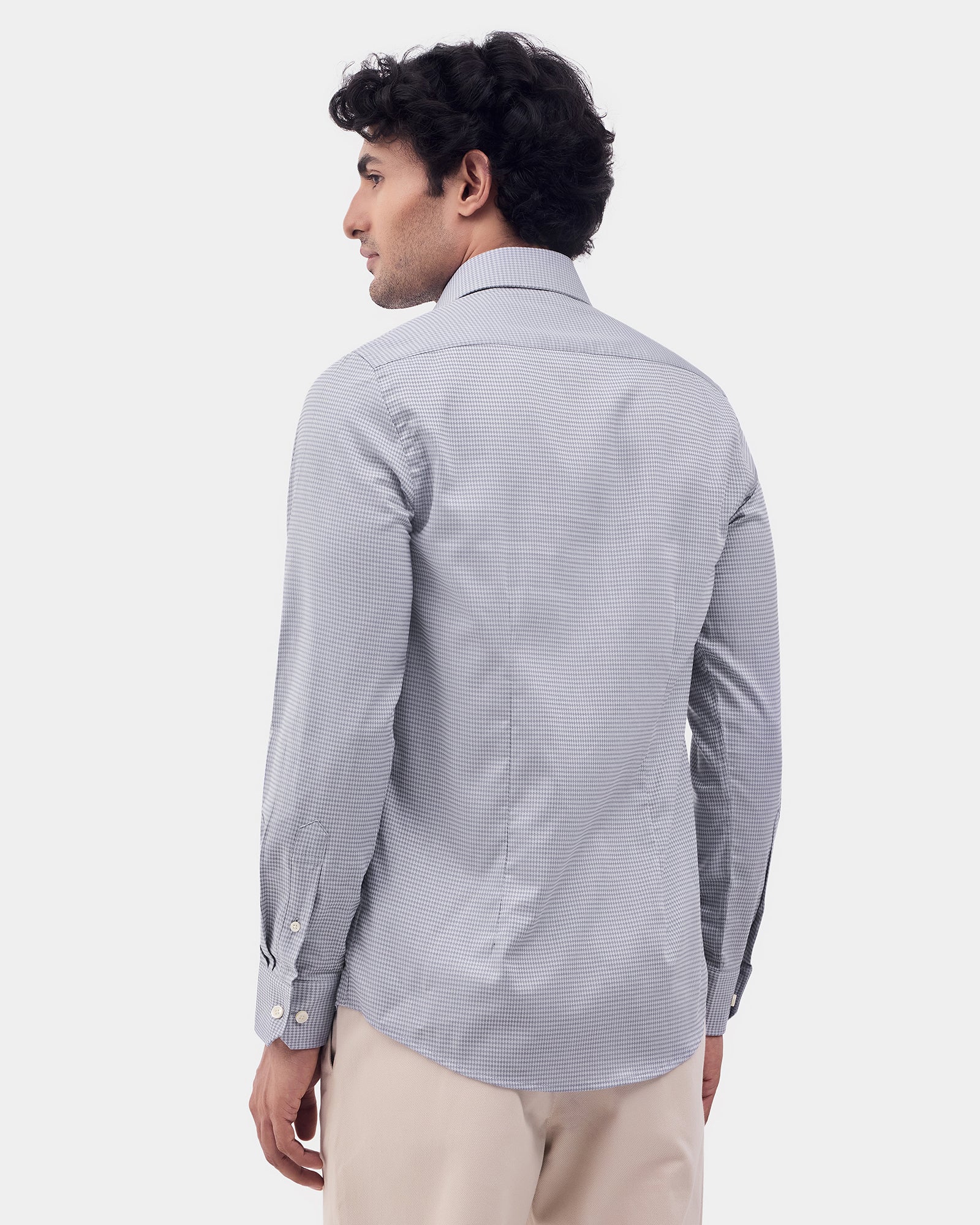 Grey Textured Shirt - Expression