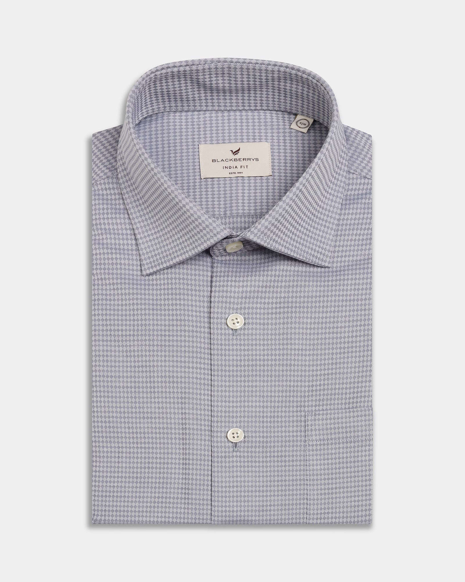 Grey Textured Shirt - Expression