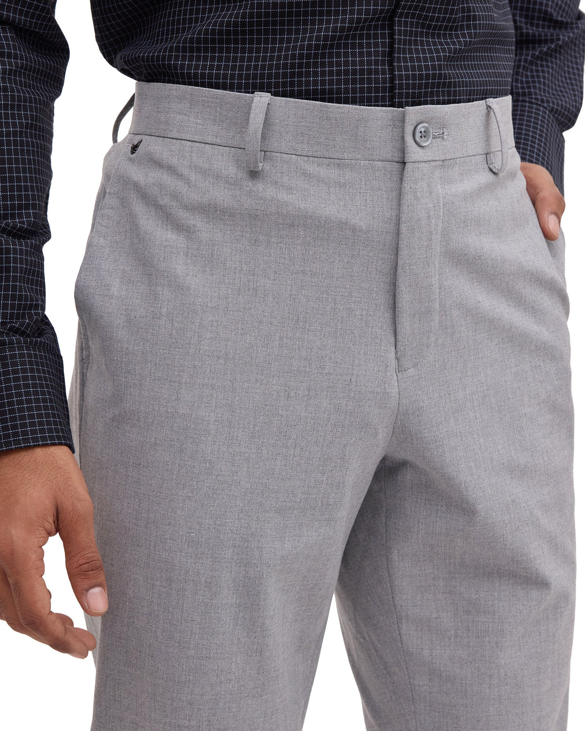 Grey Must Haves Solid Trouser - Travis