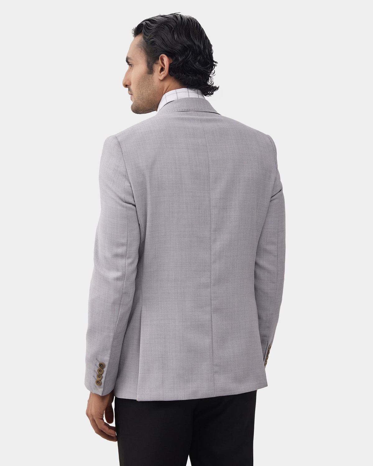 Grey Solid Blazer - Sobo