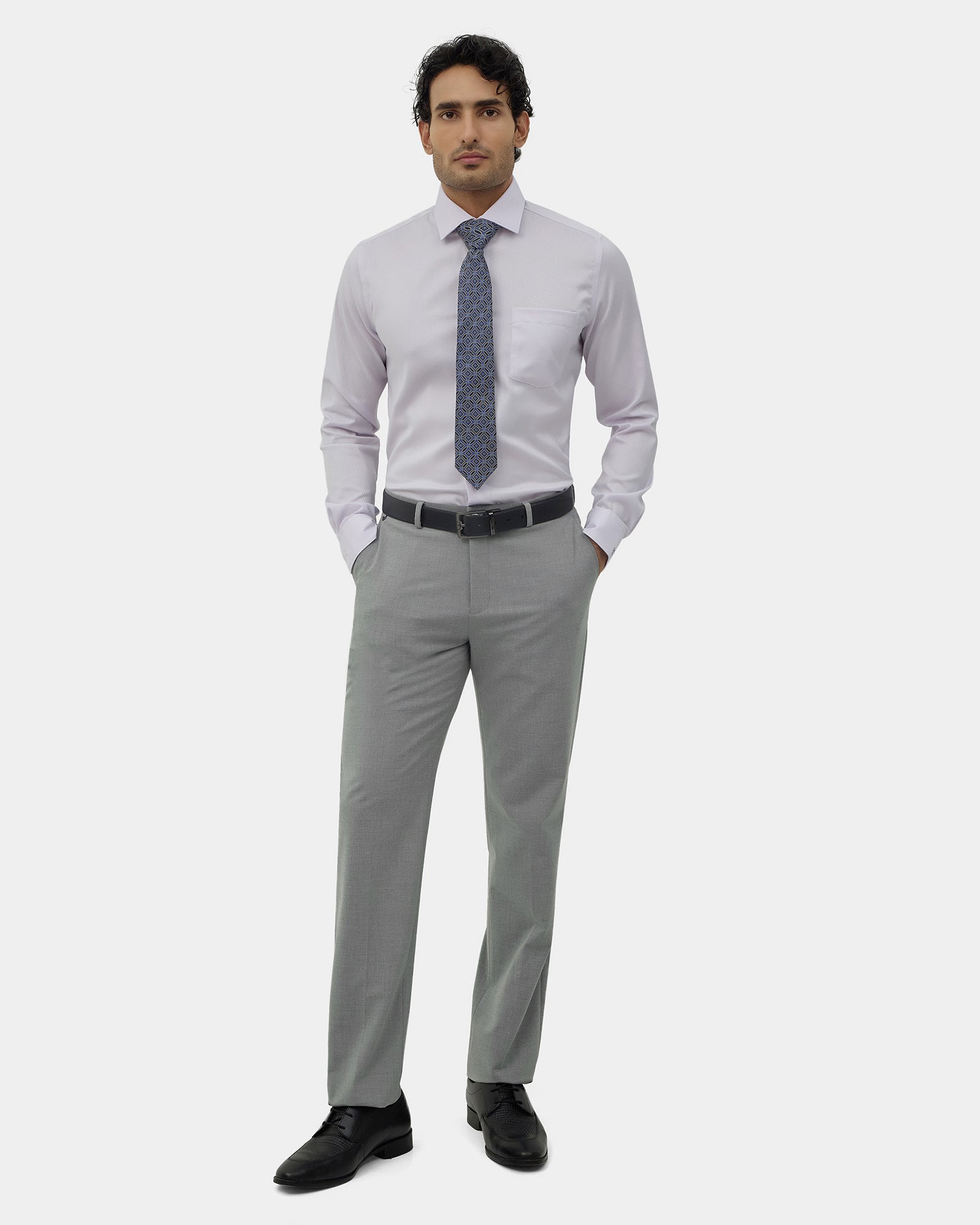 Grey Solid Trouser - Donny