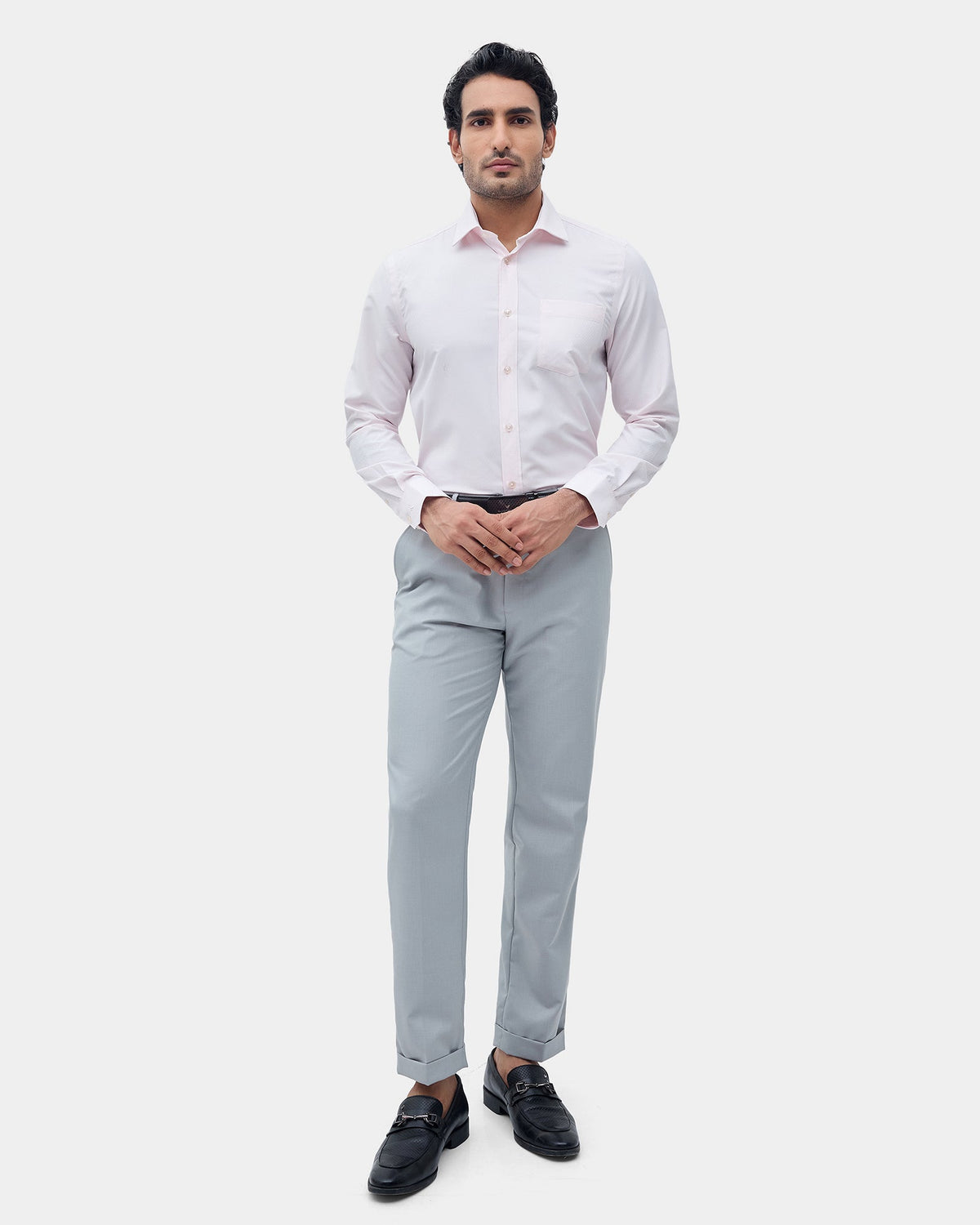 Grey Solid Trouser - Tudor