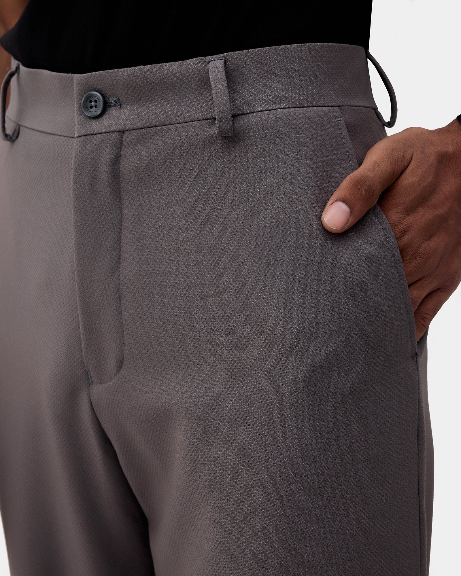 Grey Textured Trouser - Laco