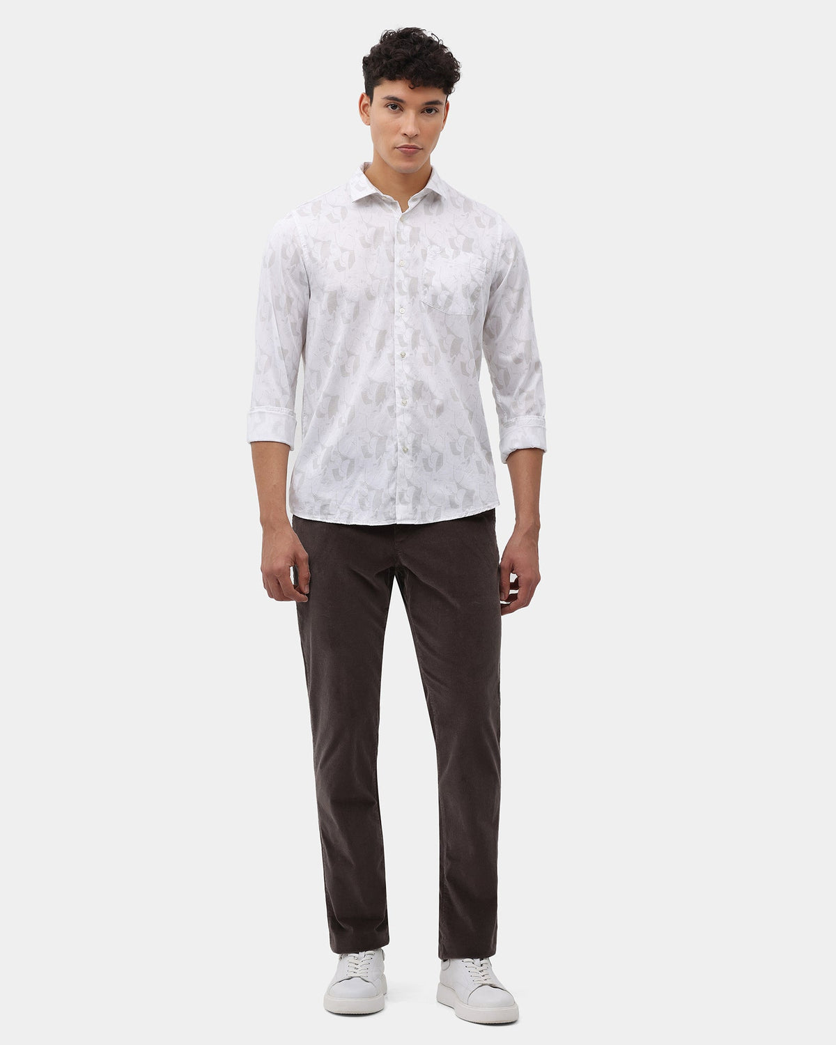 Grey Corduroy Khakis - Black