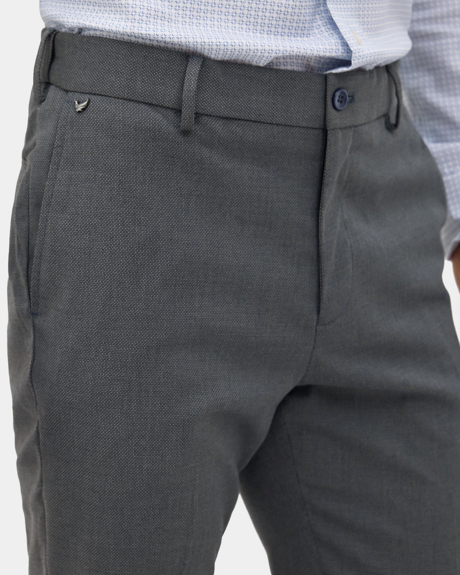 Grey Textured Trouser - Hublot
