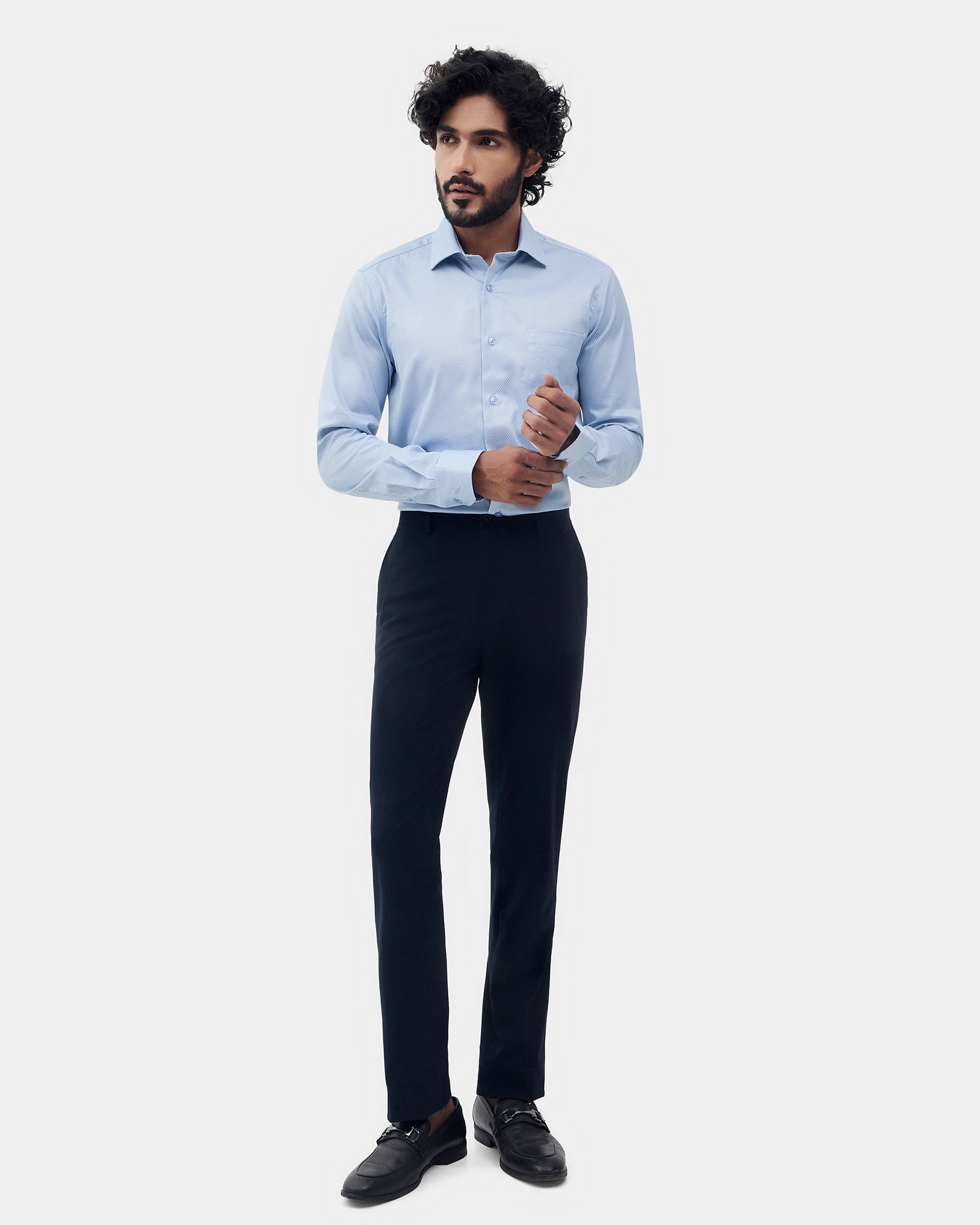 Light Blue Printed Shirt - Fridge
