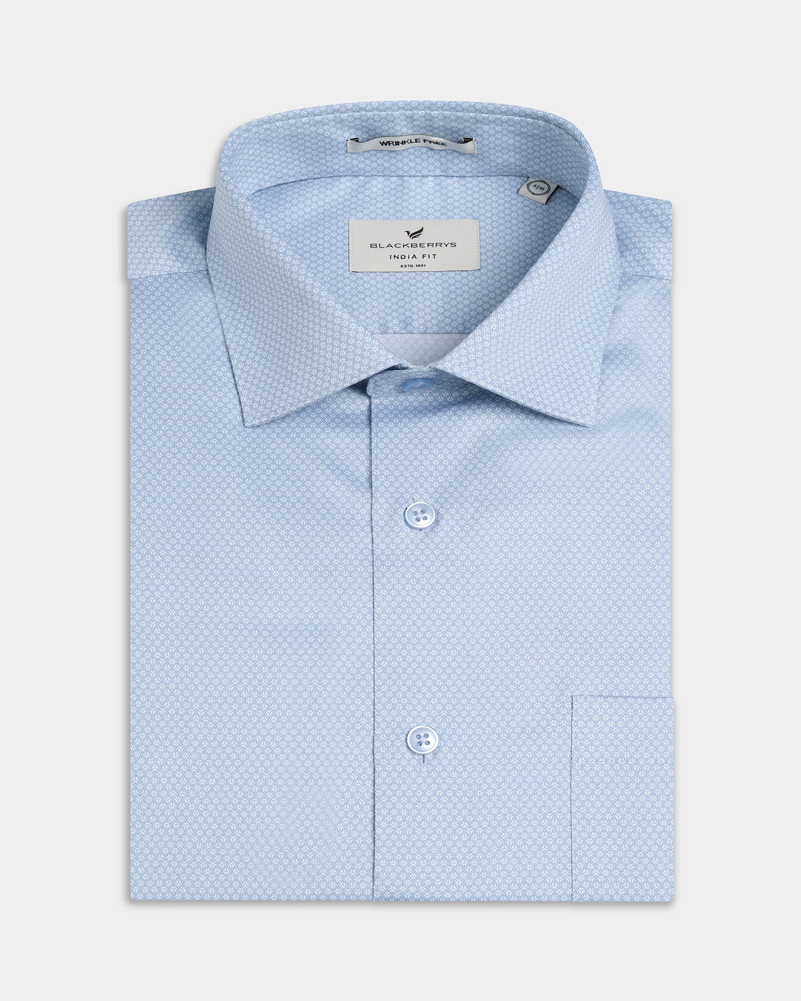 Light Blue Printed Shirt - Fridge
