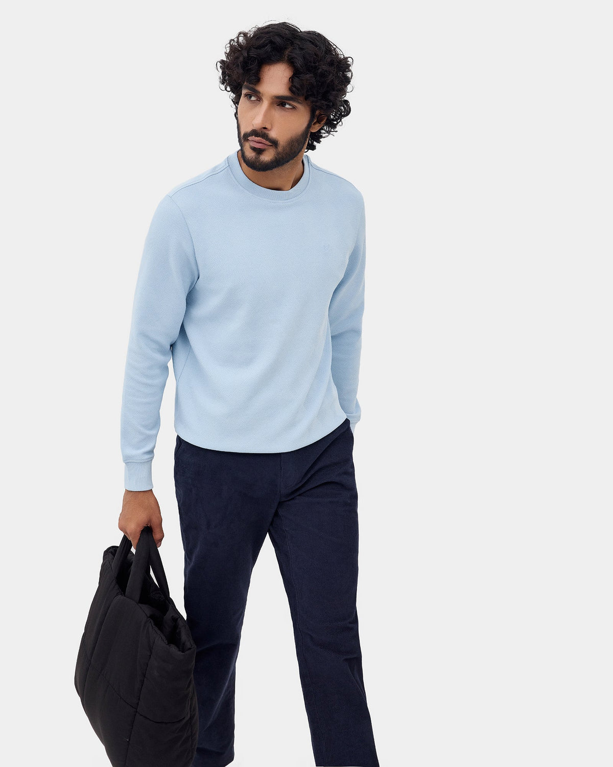 Light Blue Textured Sweatshirt - Pita