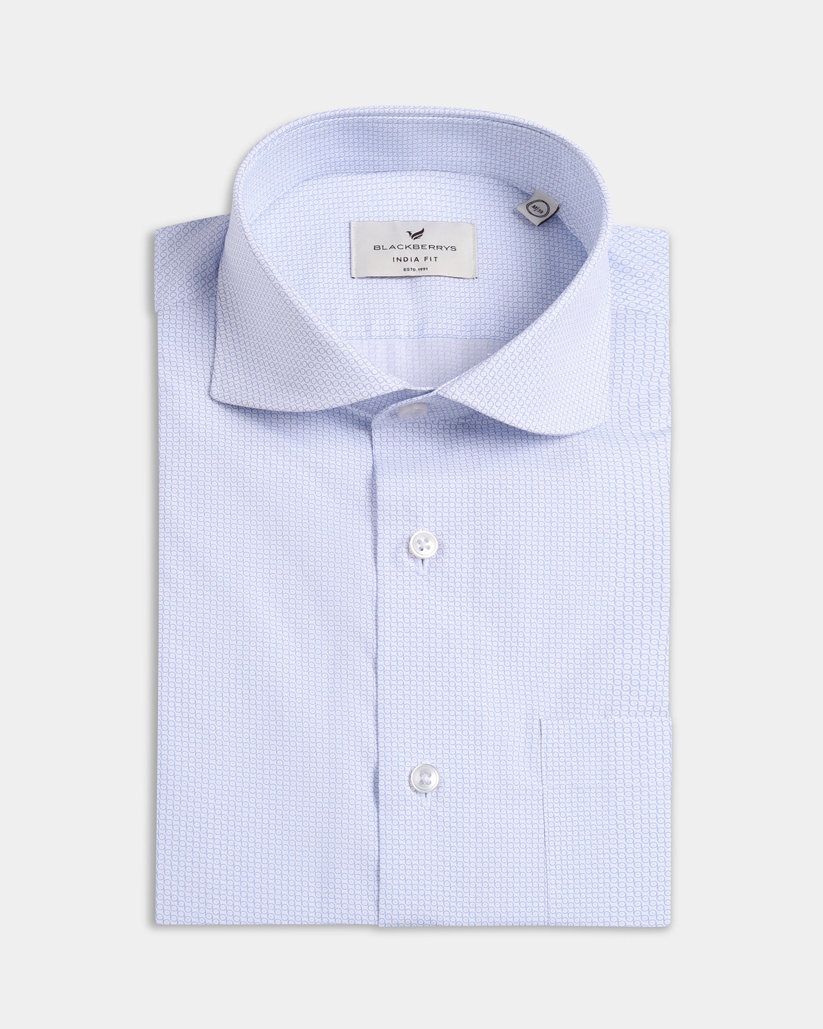 Light Blue Non Iron Printed Shirt - Erol