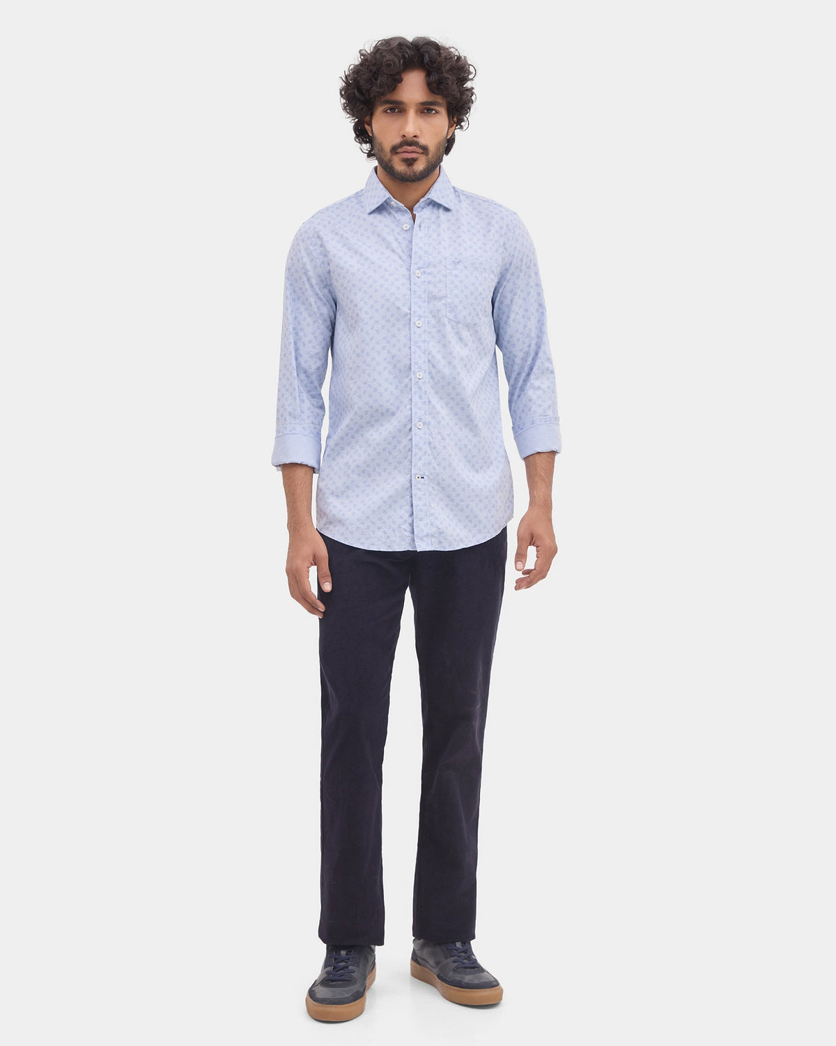 Light Blue Printed Shirt - Joren