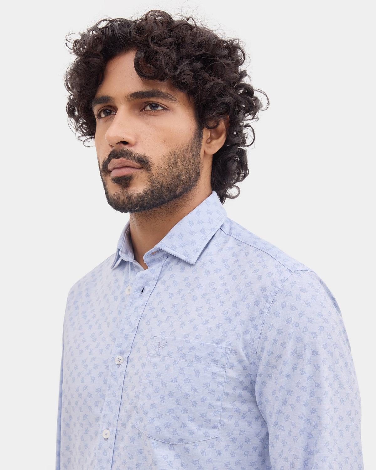 Light Blue Printed Shirt - Joren