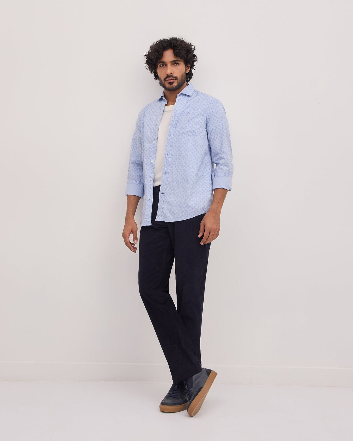 Light Blue Printed Shirt - Joren