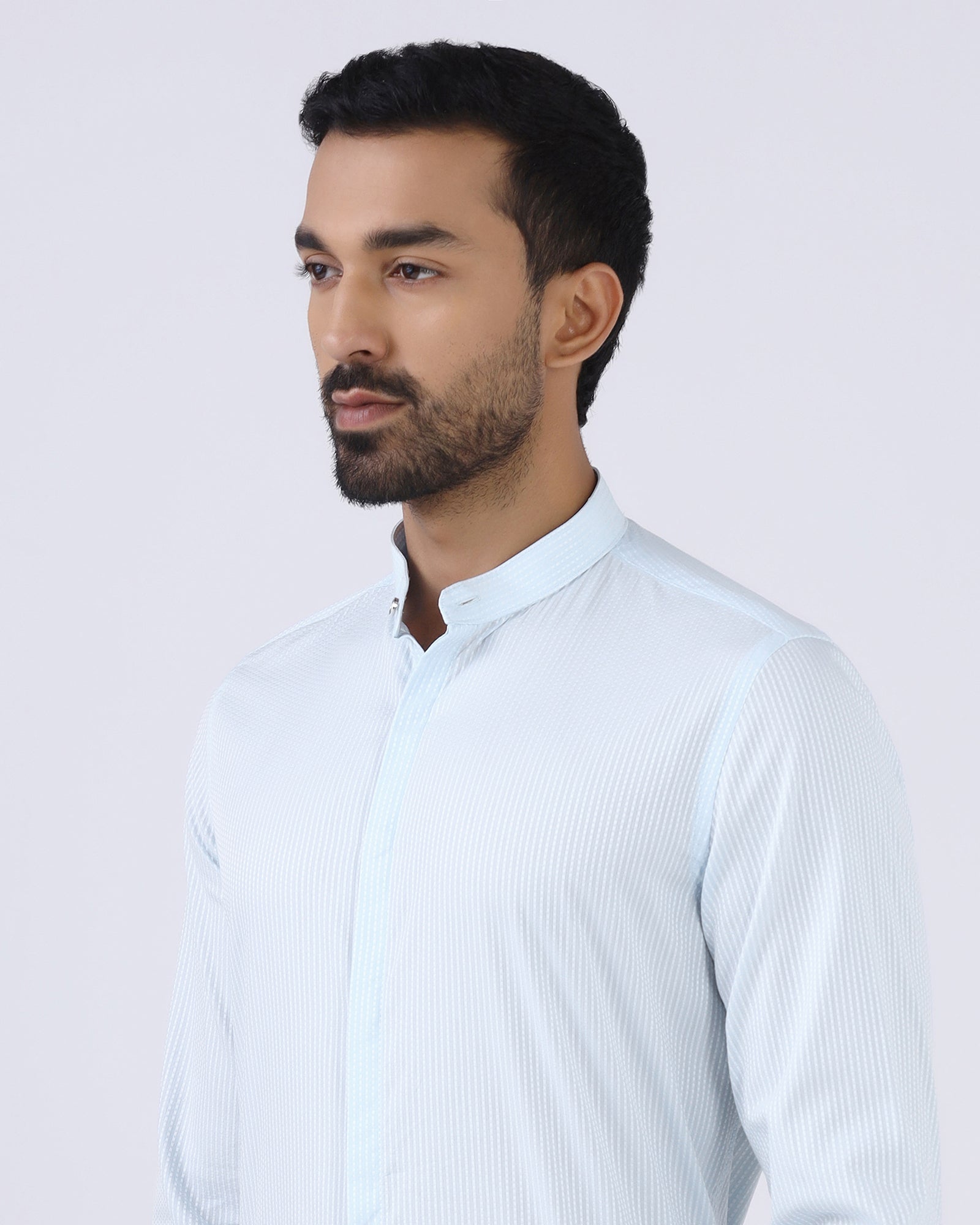 Light Blue Stripe Shirt - Floss