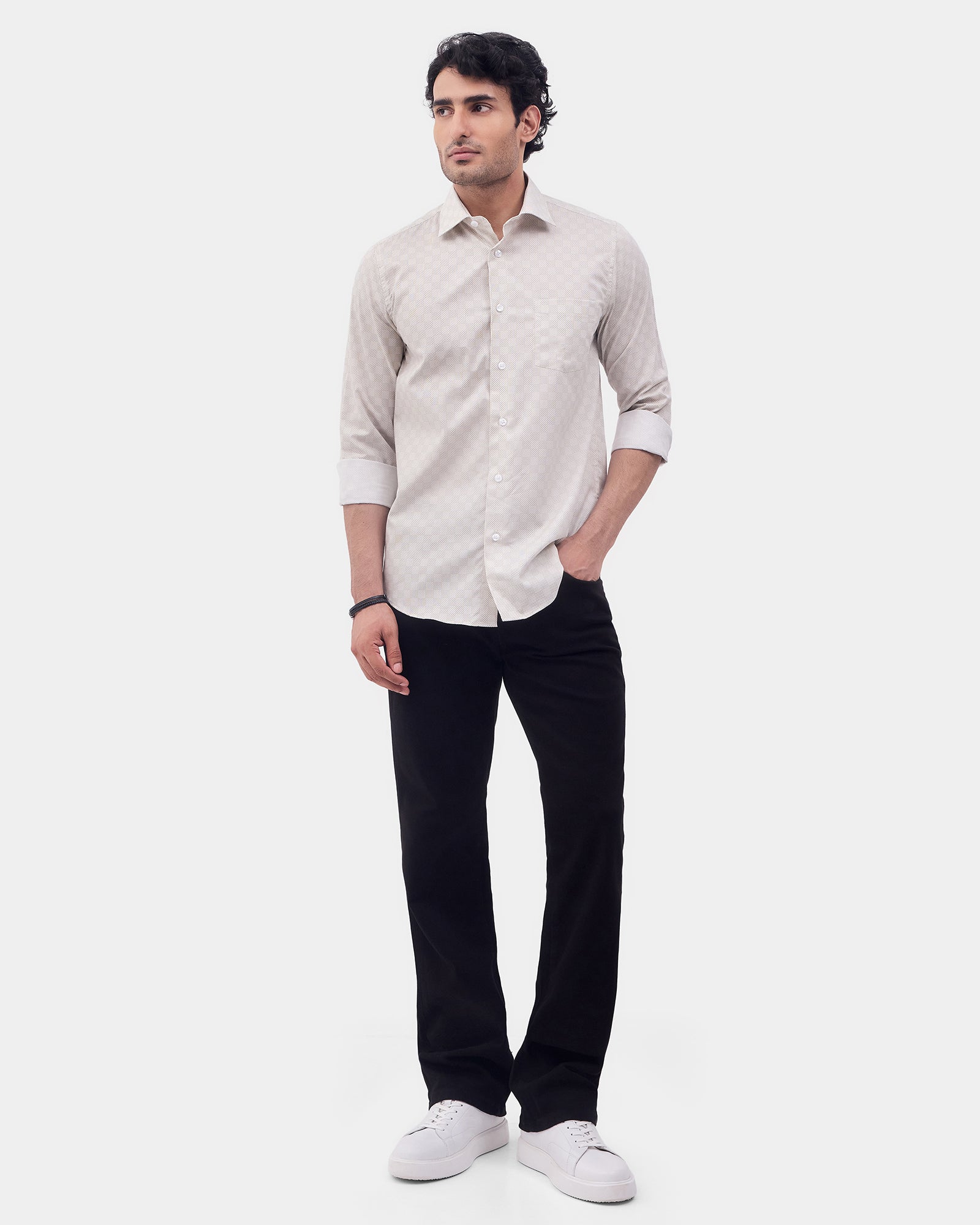 Light Brown Printed Shirt - Maxima