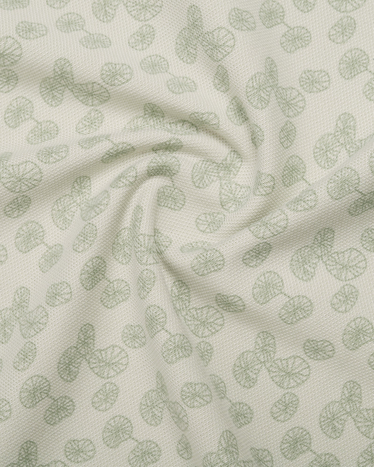 Light Green Printed Polo - Jung Se