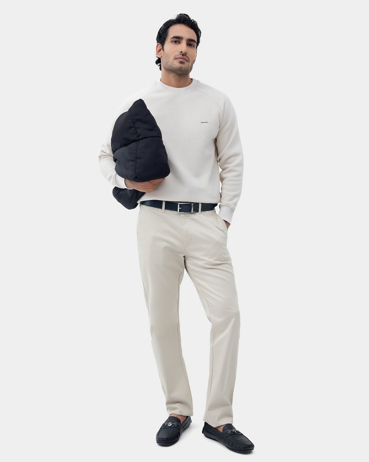 Light Grey Textured Sweatshirt - Sid