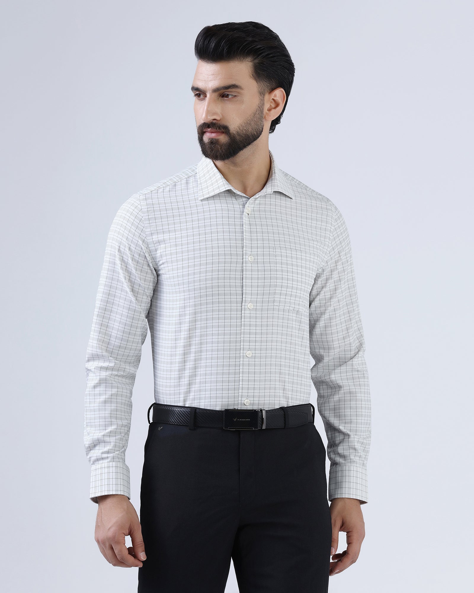Light Grey Non Iron Check Shirt - Eloy E