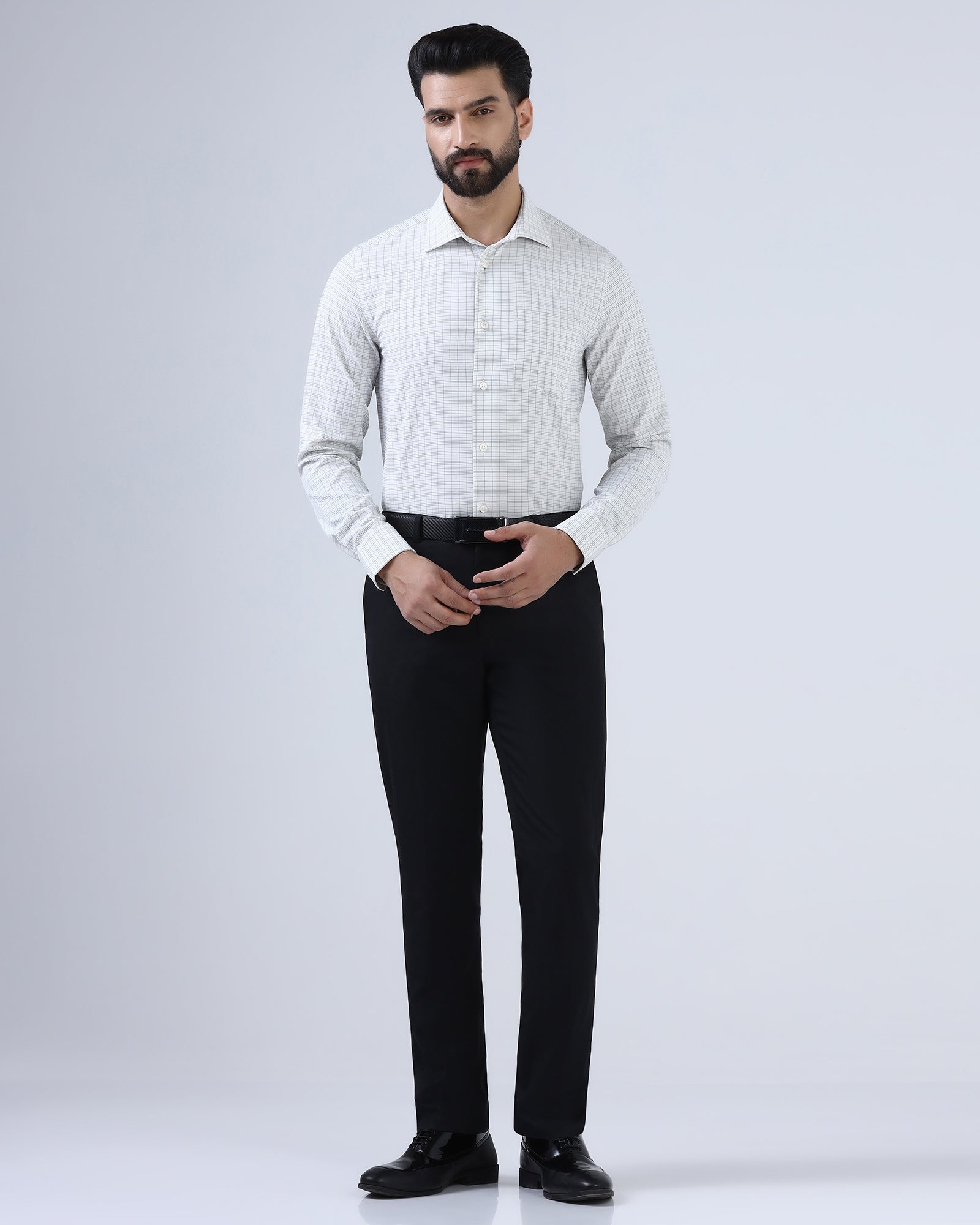 Light Grey Non Iron Check Shirt - Eloy E