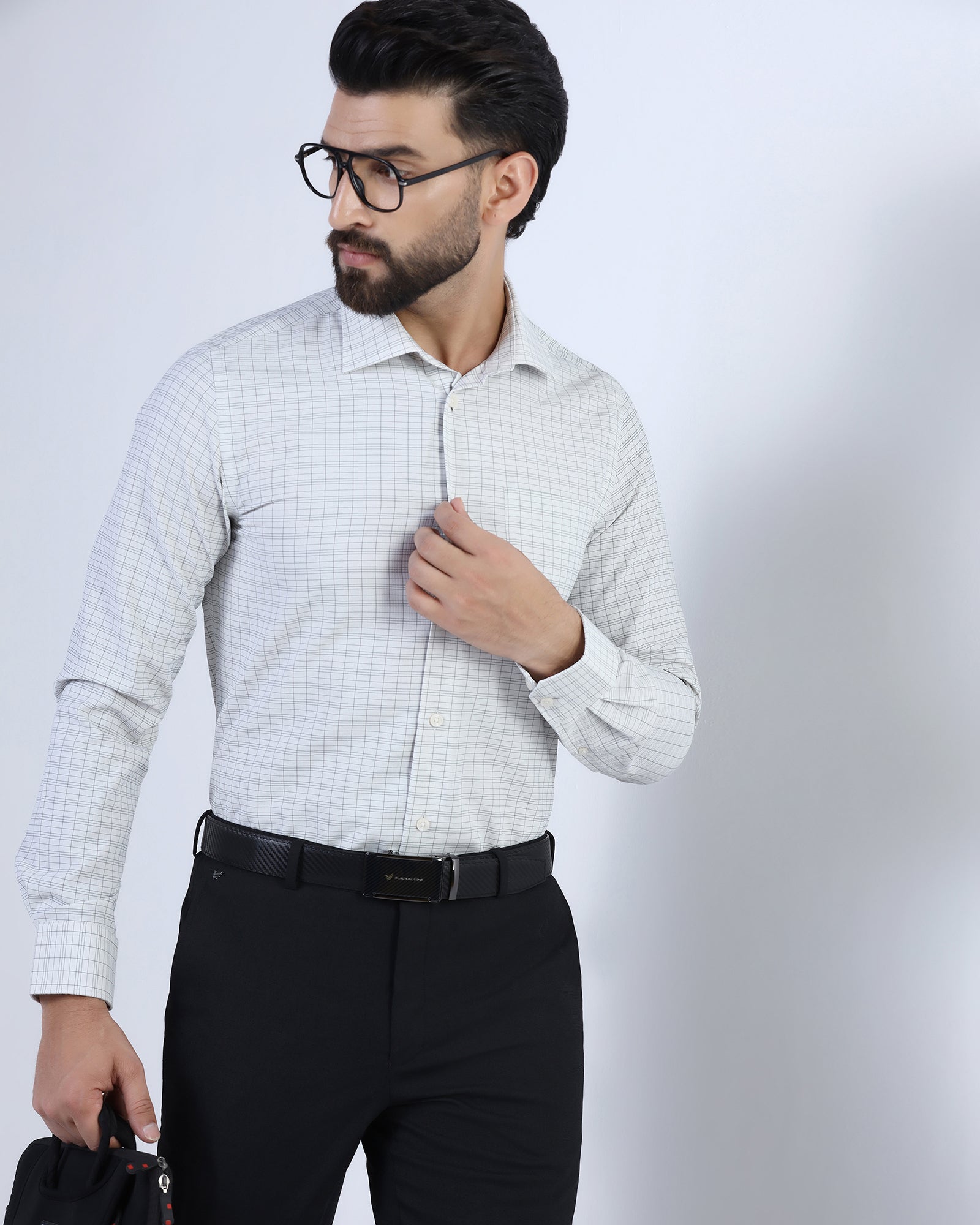Light Grey Non Iron Check Shirt - Eloy E