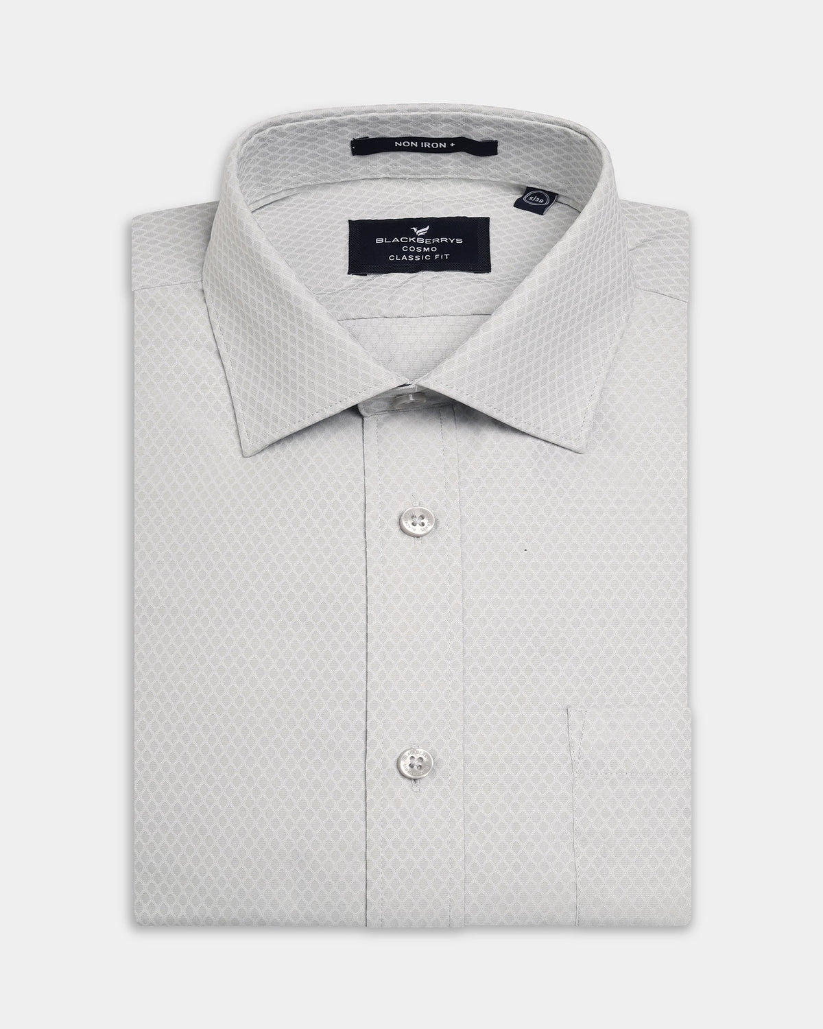Light Grey Non Iron Textured Shirt - Persia