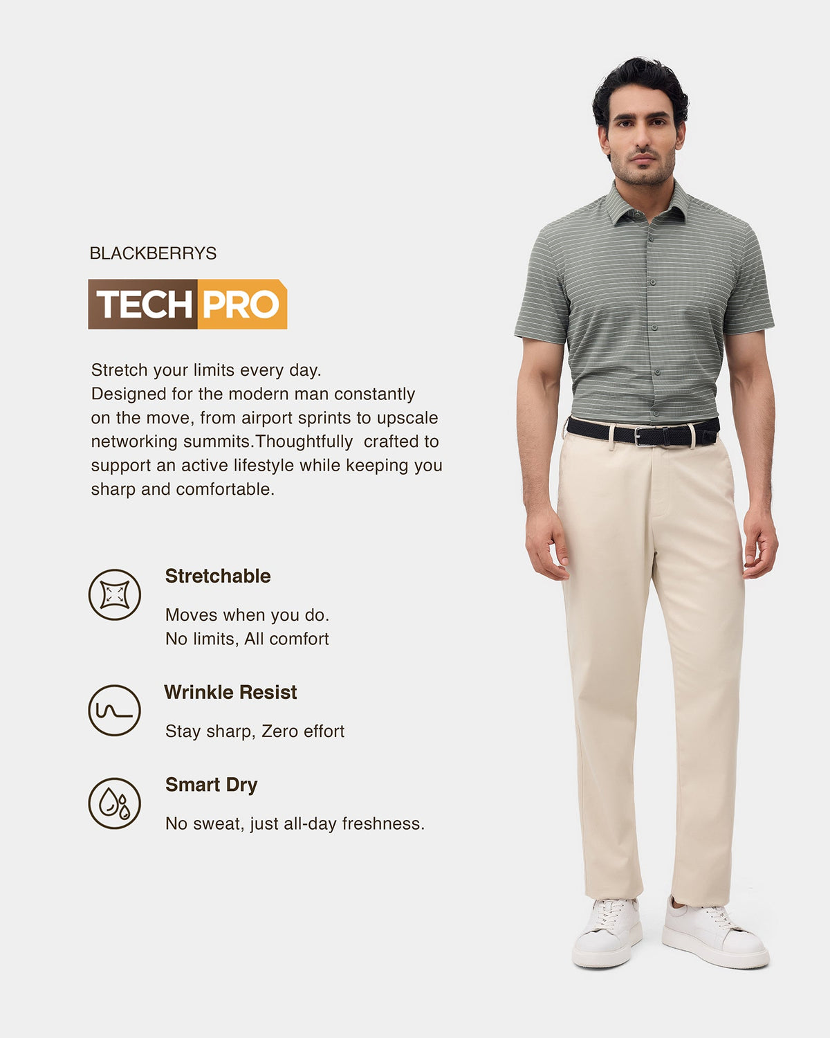 Light Olive Techpro Stripe Shirt - Dizzy