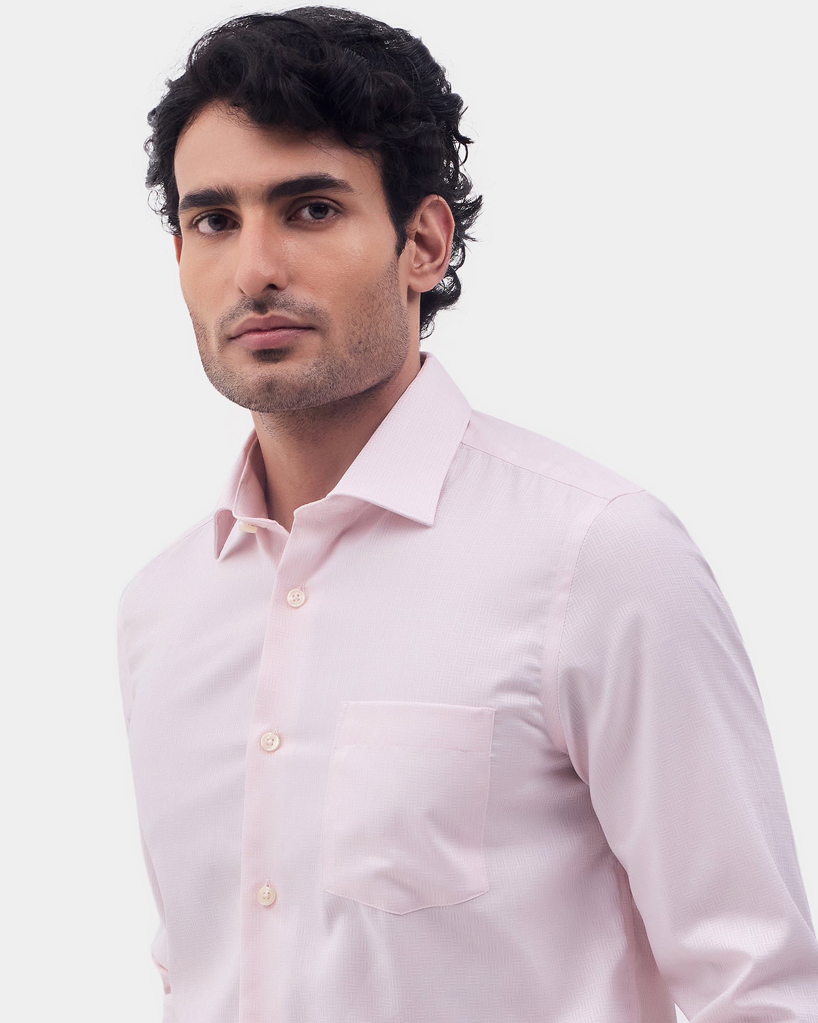 Light Pink Textured Shirt - Felder