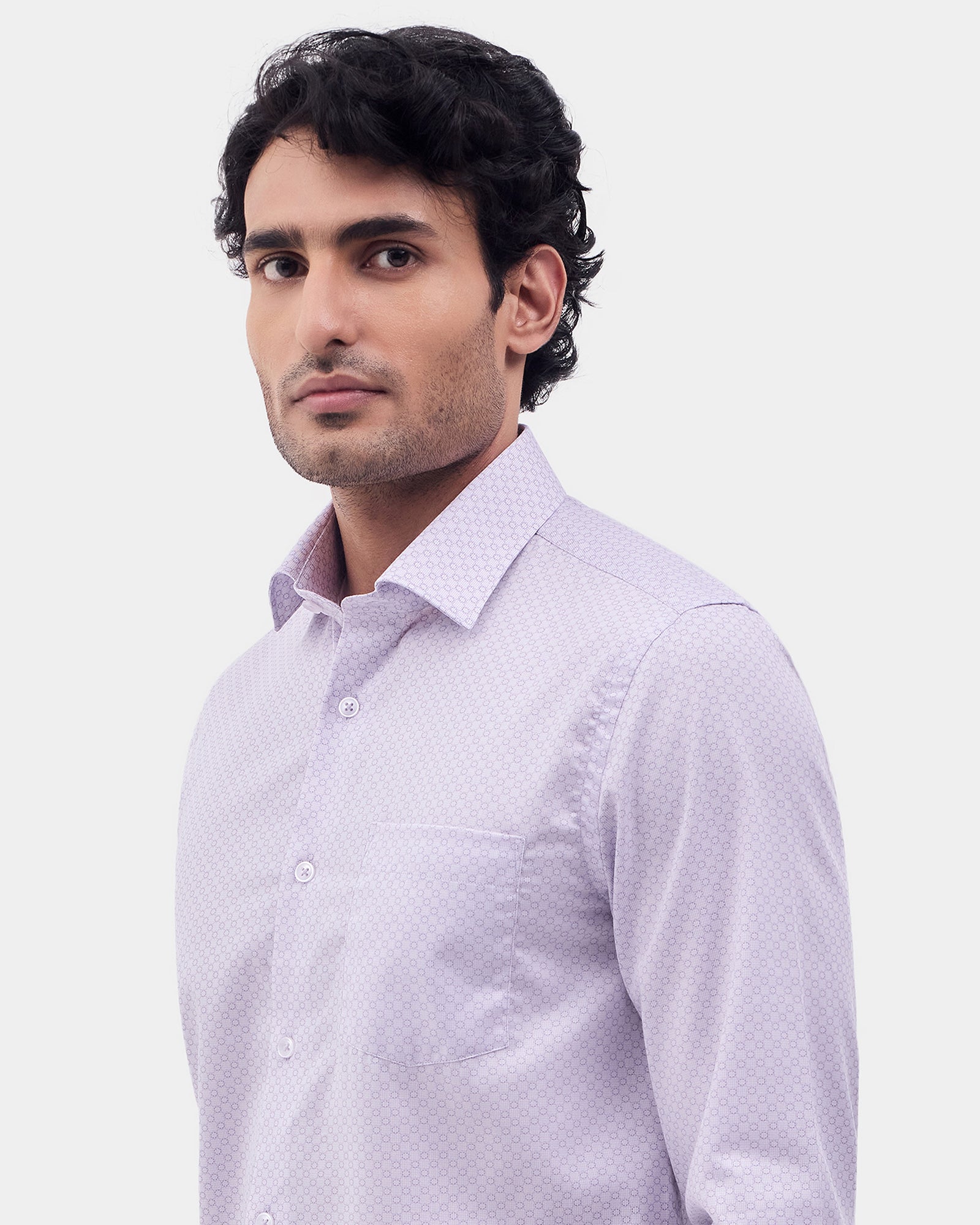 Lilac Printed Shirt - Livo