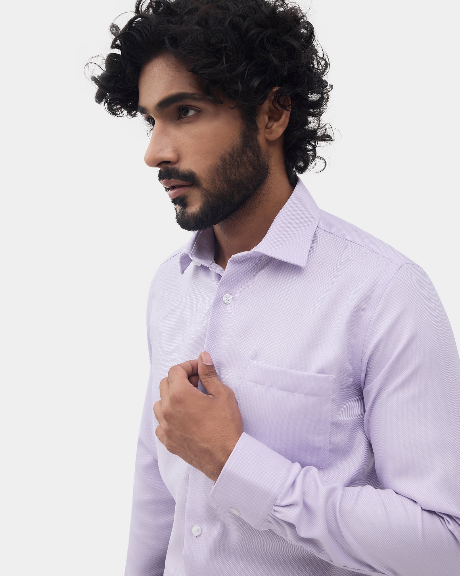 Lilac Textured Shirt - Claron
