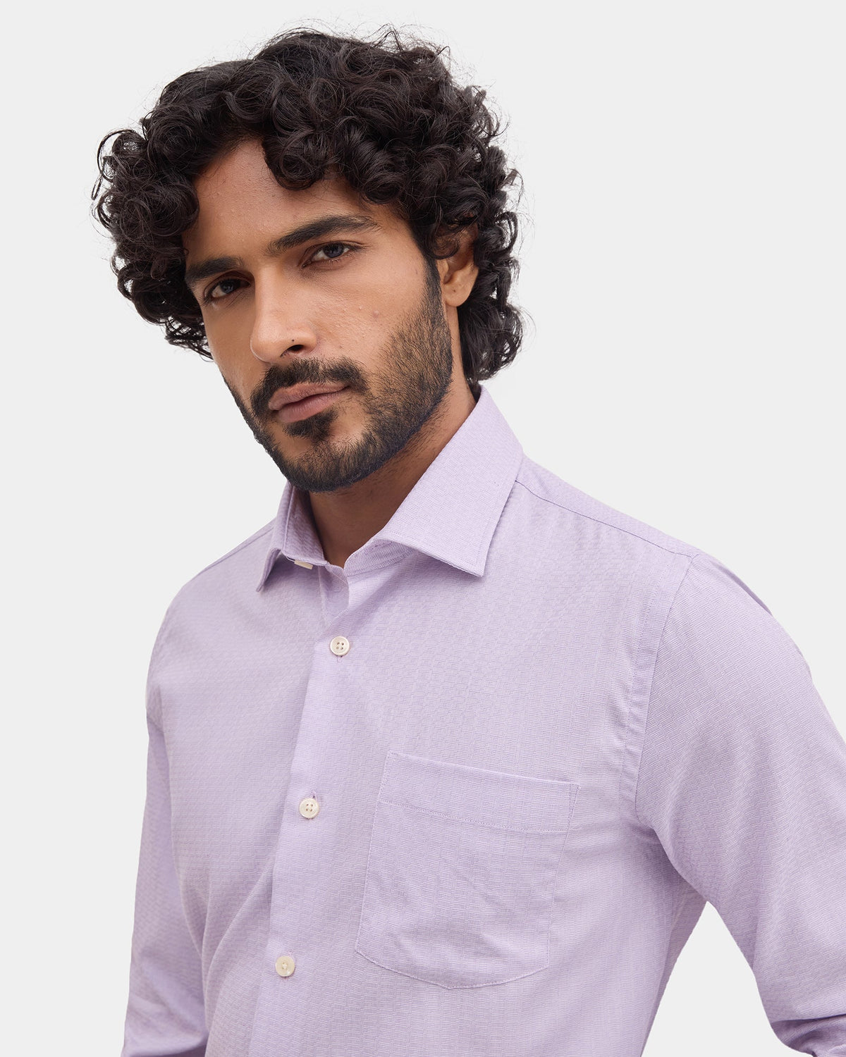 Lilac Textured Shirt - Staple
