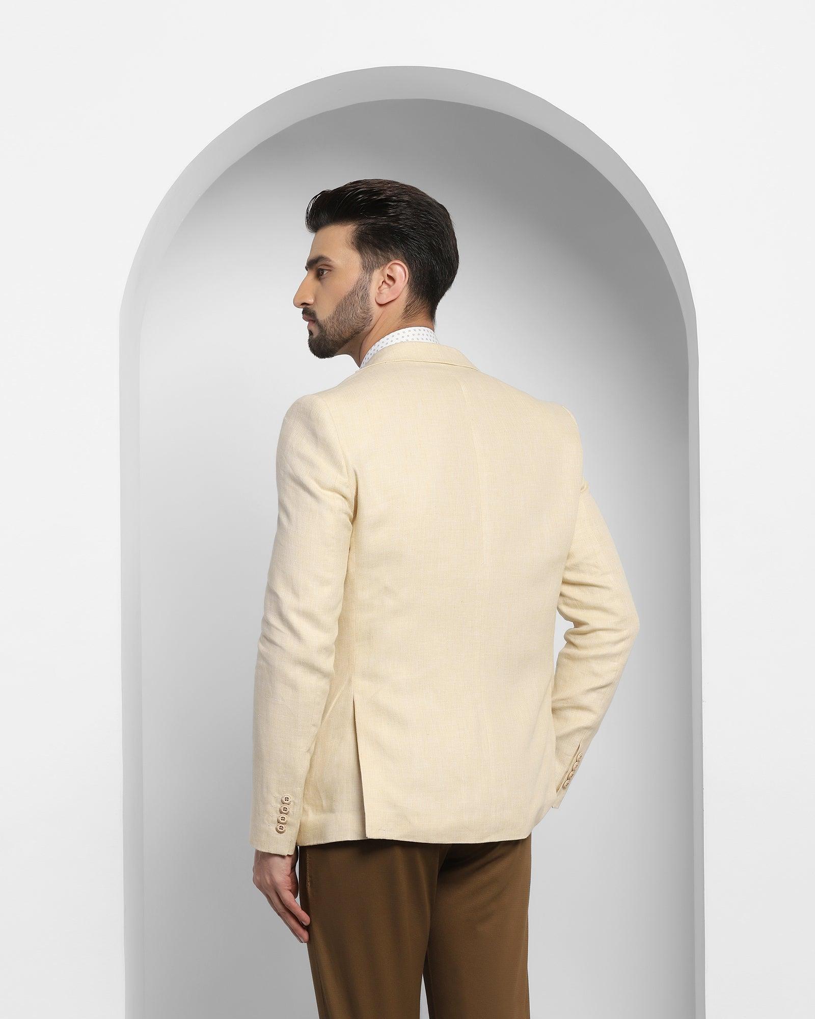 Solid Casual Blazer In Yellow (Luna) - Blackberrys
