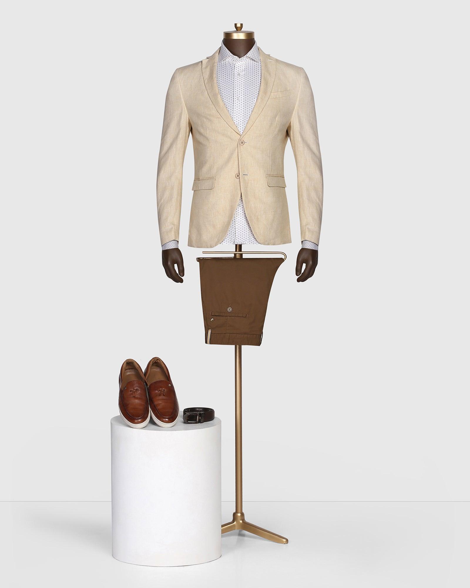 Solid Casual Blazer In Yellow (Luna) - Blackberrys