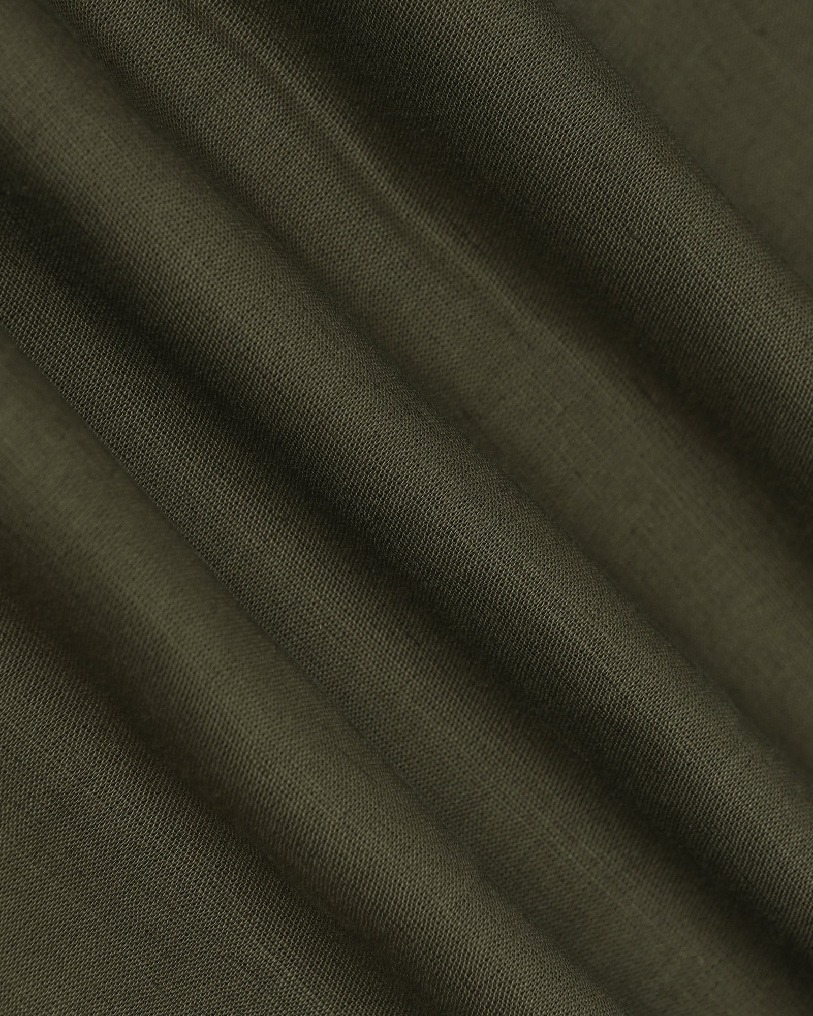 Linen Casual Olive Solid Shirt - Salmon