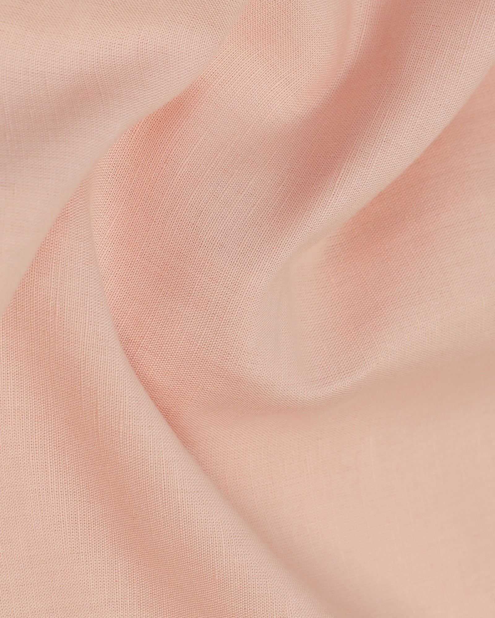 Linen Casual Peach Solid Shirt - Salmon