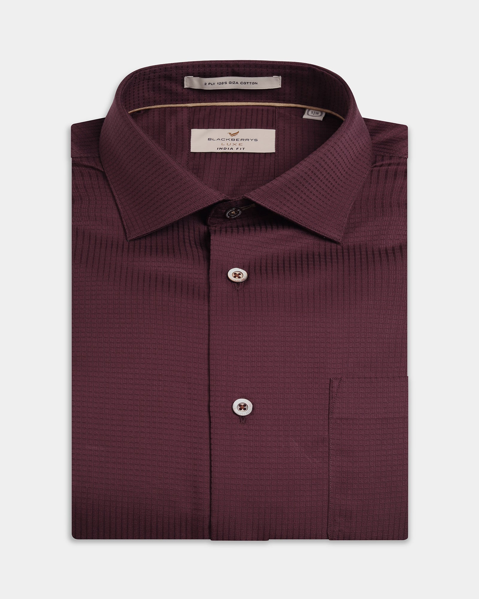 Maroon Luxe Check Shirt - Omega
