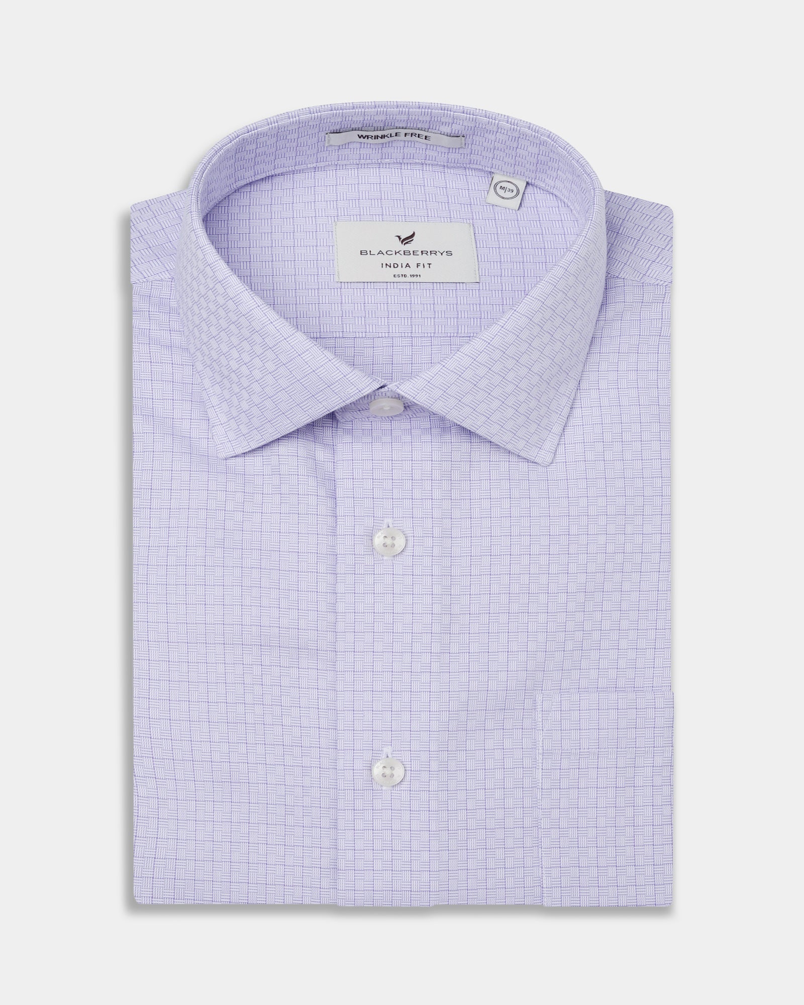 Mauve Non Iron Textured Shirt - Elon